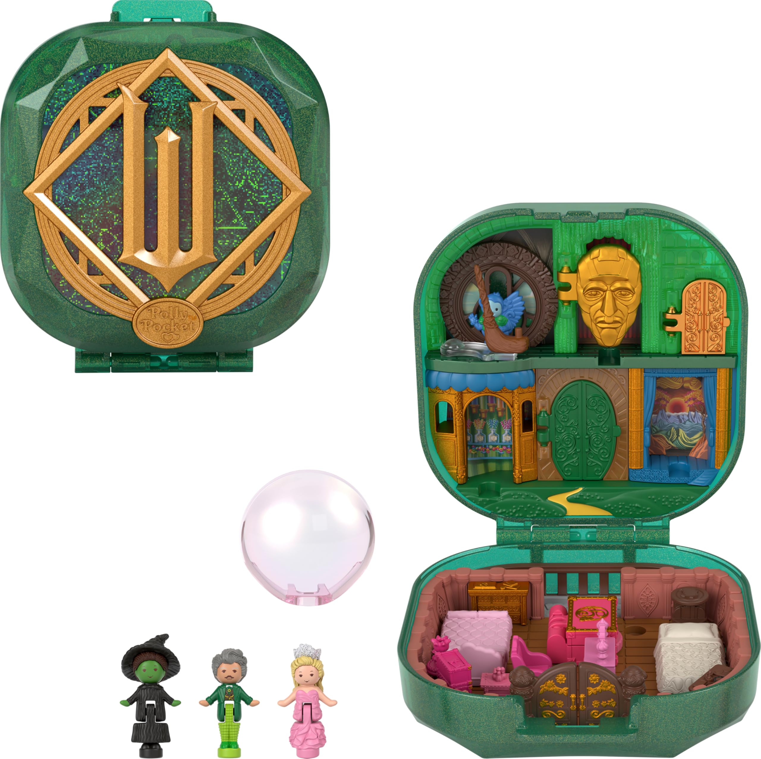 Polly Pocket x Wicked Collector Compact - Micro Dolls & Playset for Ages 4+ 1