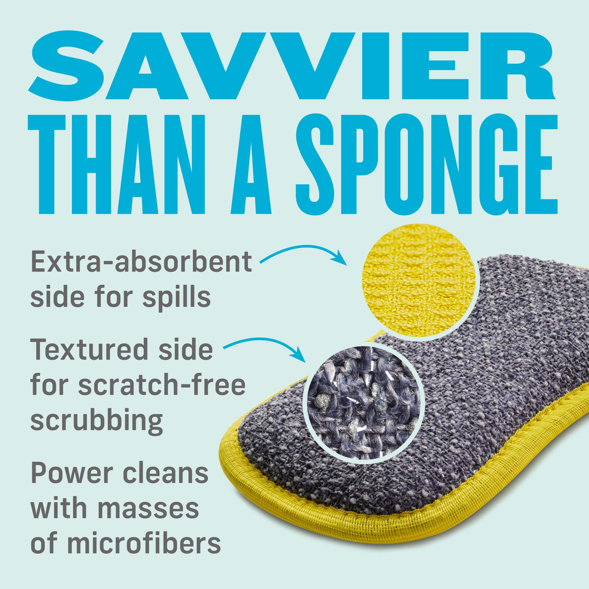 E-Cloth Washing Up Pad - Non-scratch Scrub Sponge, Guaranteed 300 Washes | Yellow, 1 Pack 4