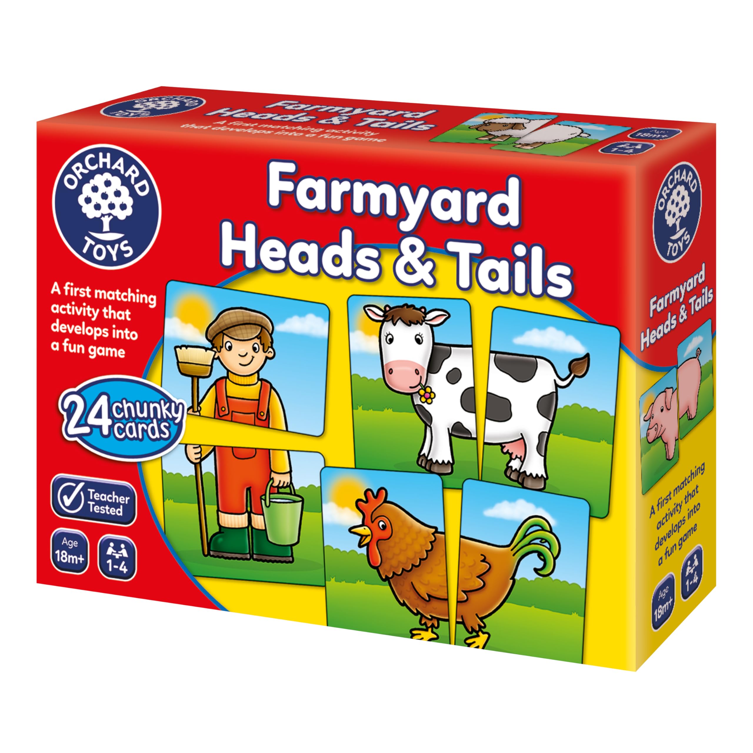 Orchard Toys Farmyard Heads &amp; Tails Kartenspiel