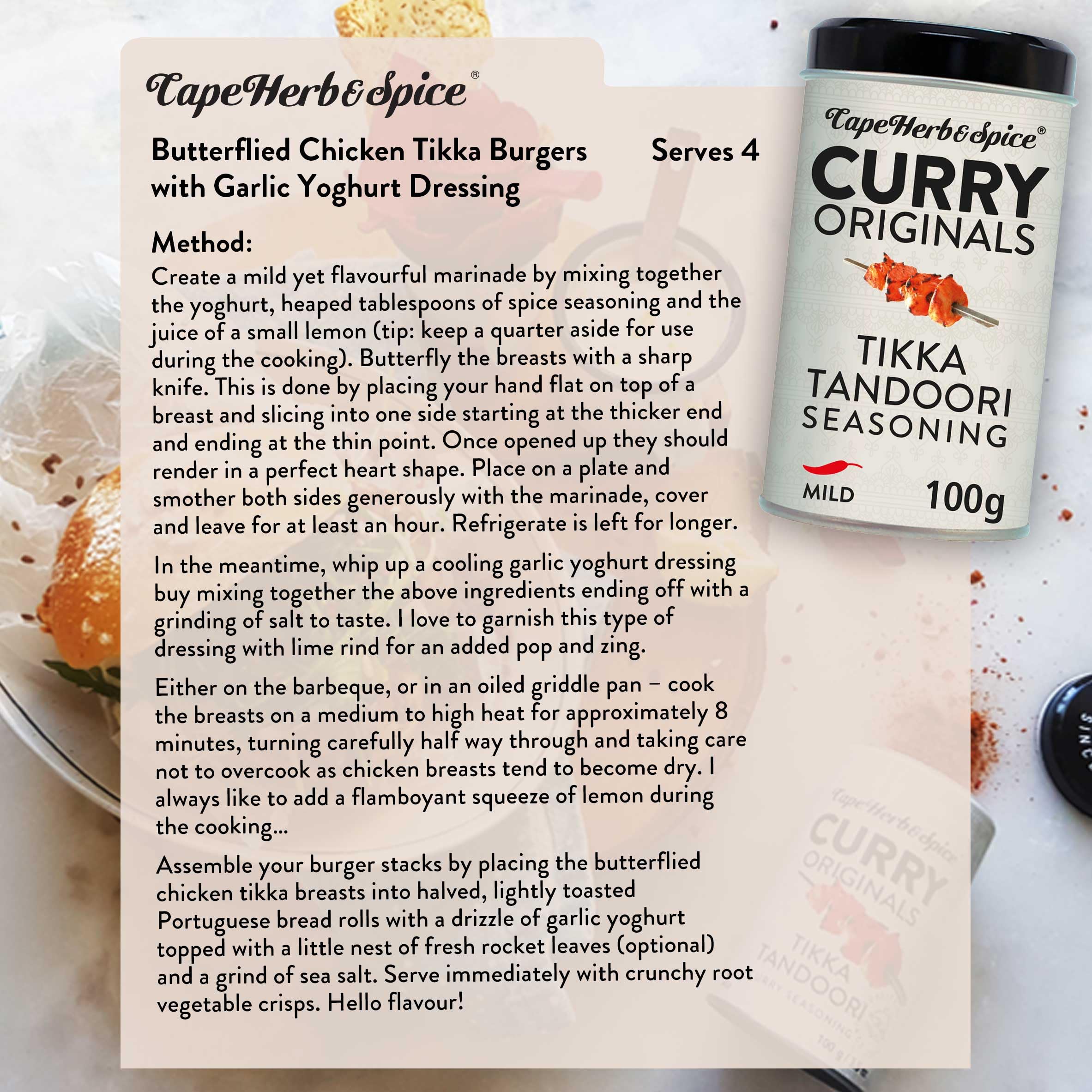 Cape Herb & Spice Curry Originals Tikka Tandoori Curry Seasoning Condiment 5