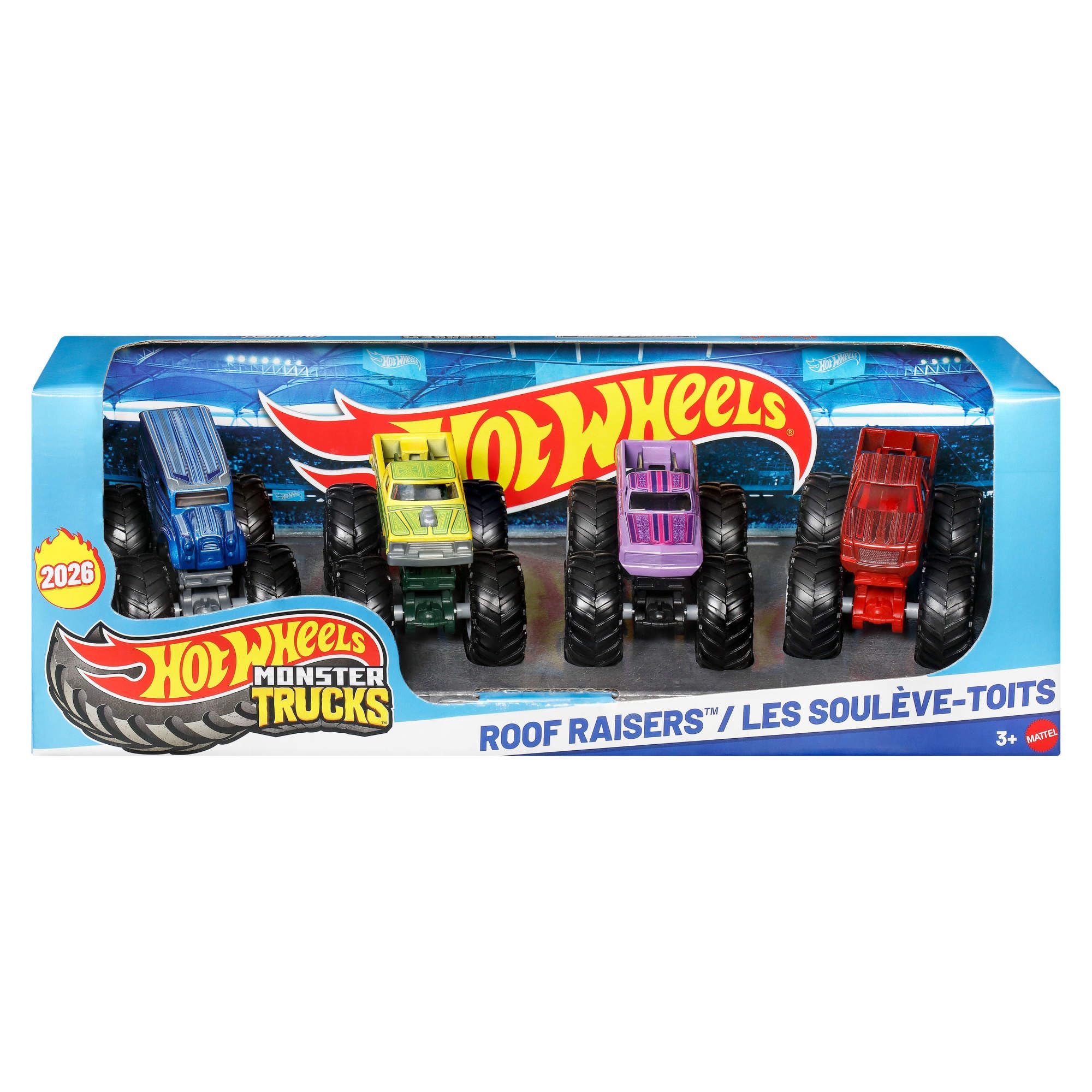 Hot Wheels Monster Trucks 4-Pack - Set of 4 Toy Vehicles | 1:64 Scale | Ages 3+ 1