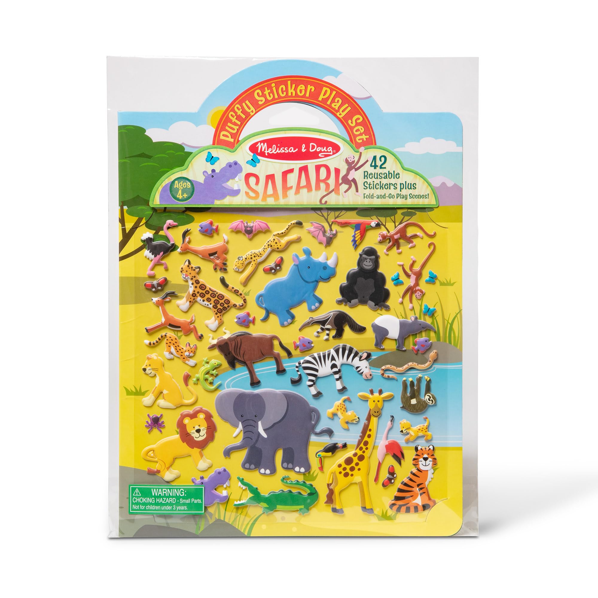 Melissa & Doug Puffy Sticker Play Set: Safari - 42 Reusable Stickers | Ages 4+ | FSC Certified 1