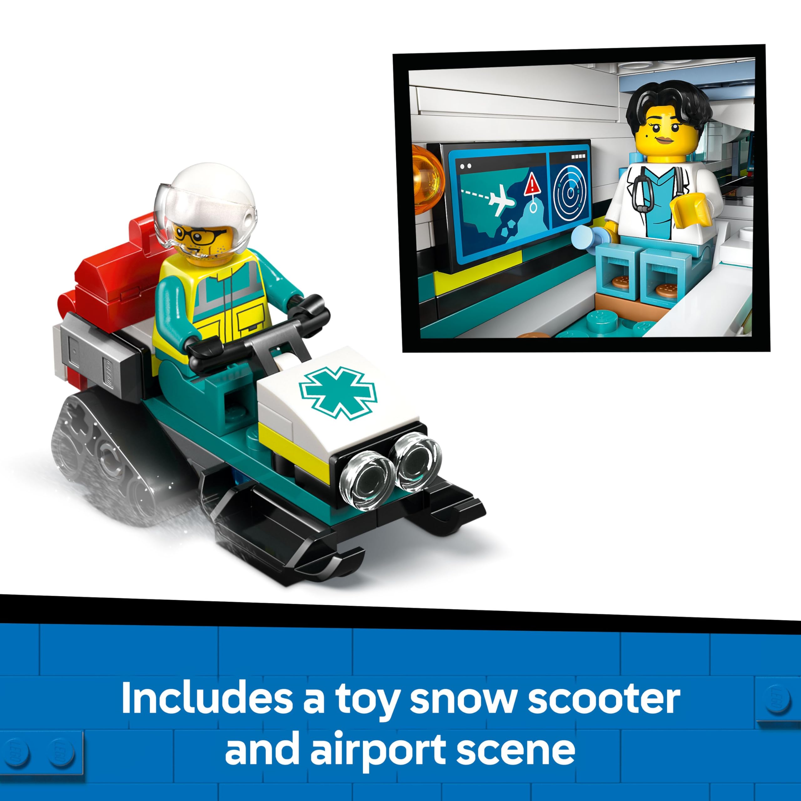 LEGO CITY 60465 Emergency Air Ambulance Plane Building Set for Ages 6+ 5