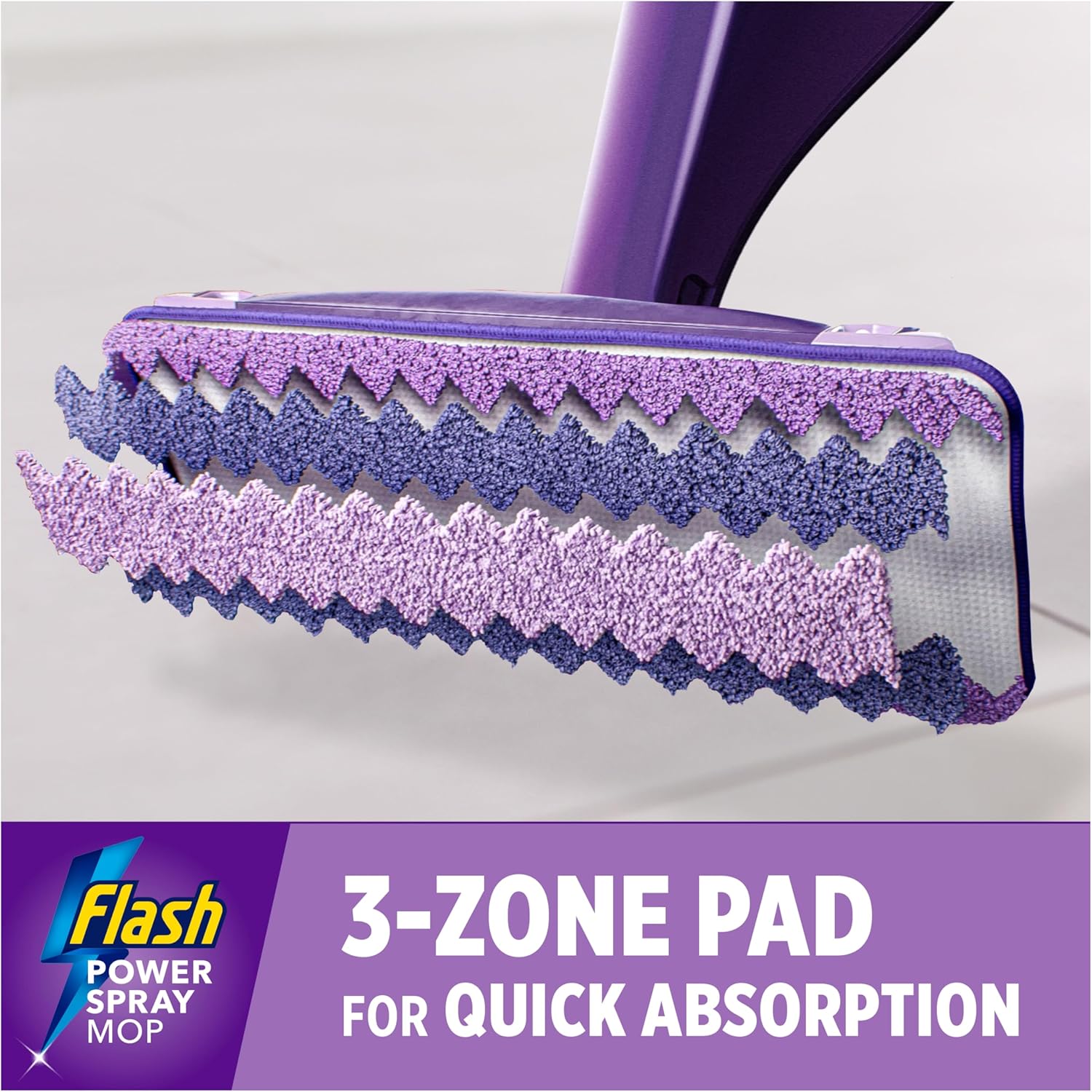 Flash Powermop Floor Cleaner Starter Kit - Spray Mop with Washable Microfiber Pad 3