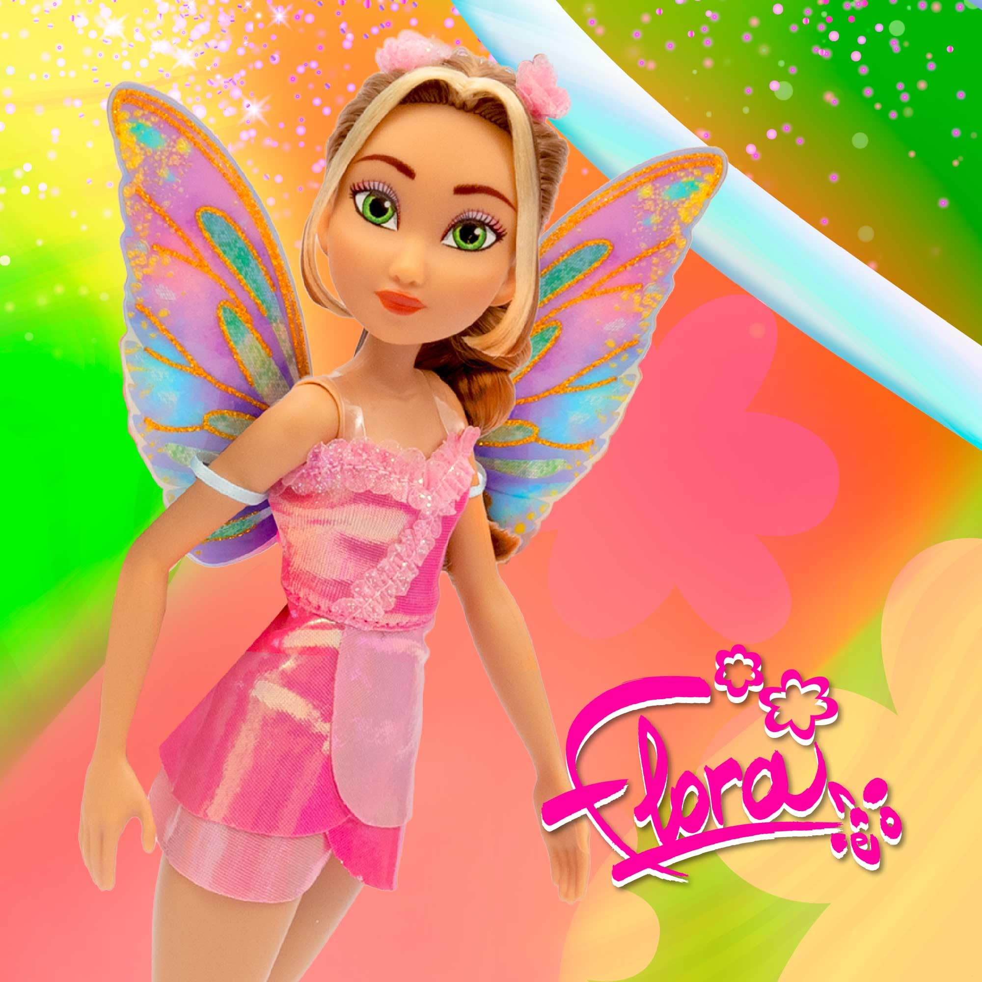Winx Club Flora Fairy Doll - 10.24 Inch Soft Doll with Glitter Wings & Articulated Joints | Ages 4+ 2