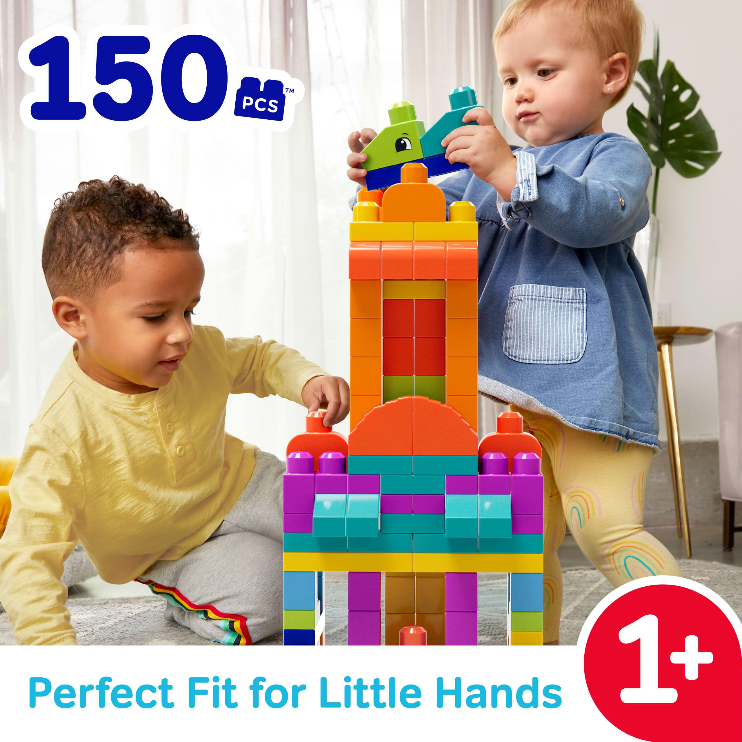 Mega Bloks Bigger Building Bag Building Set - 150 Pieces | Ages 1+ | Multicoloured 2
