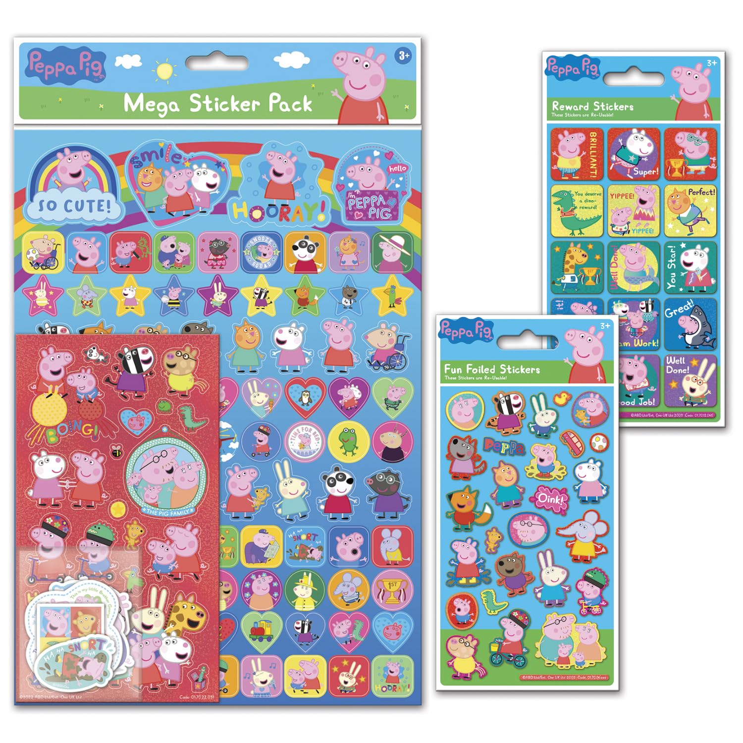 Paper Projects Peppa Pig Mega Sticker Collection - Bundle for Scrapbooking & Decoration | Reusable Foil Stickers