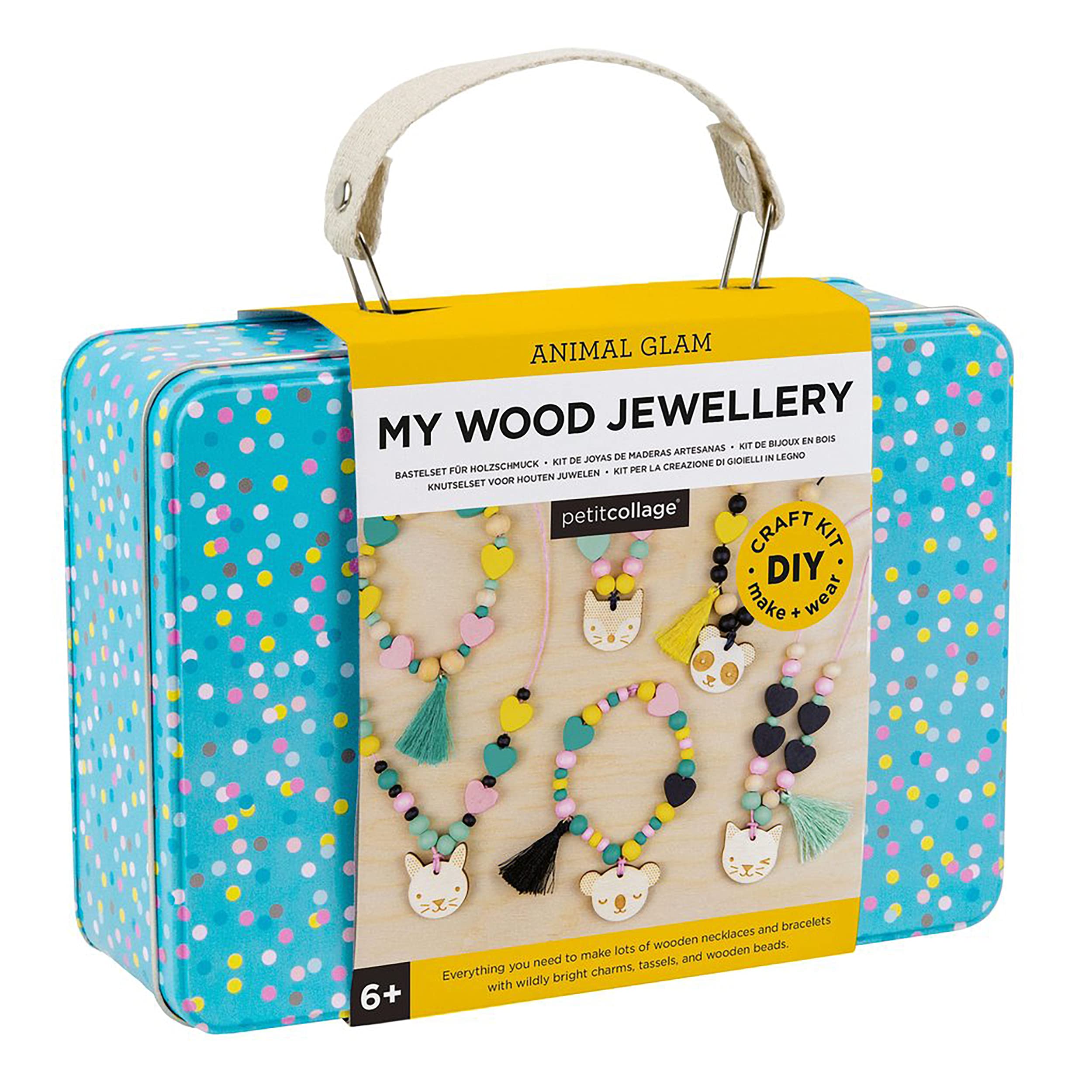 Petit Collage DIY Wood Jewellery Kit - Arts & Crafts for Kids 6+ 3