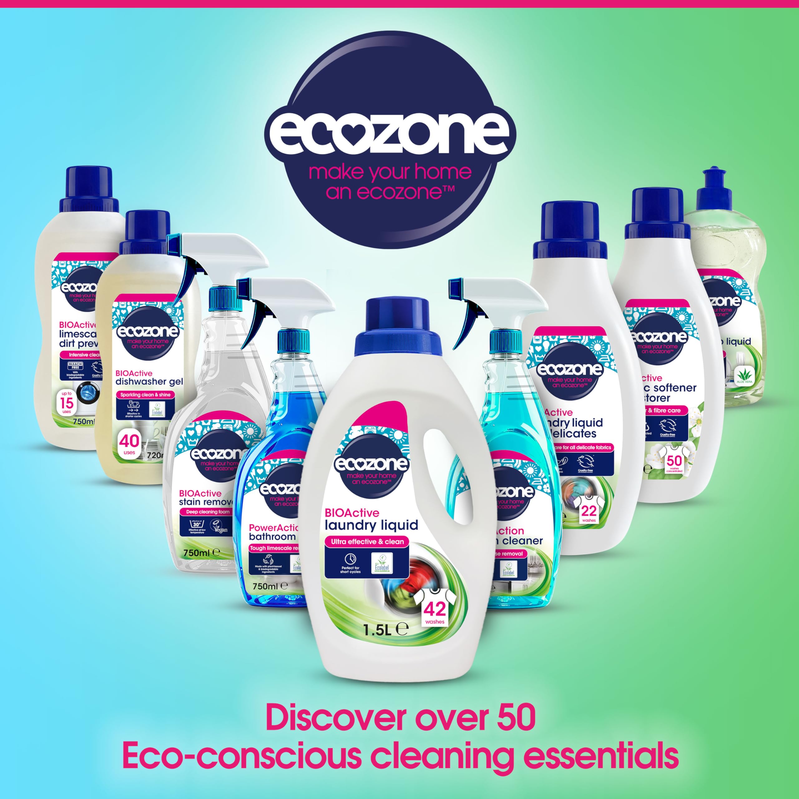 Ecozone PowerAction Kitchen Cleaner - Powerful Degreaser, 750ml | Plant-Based Formula | EU Ecolabel Certified 5