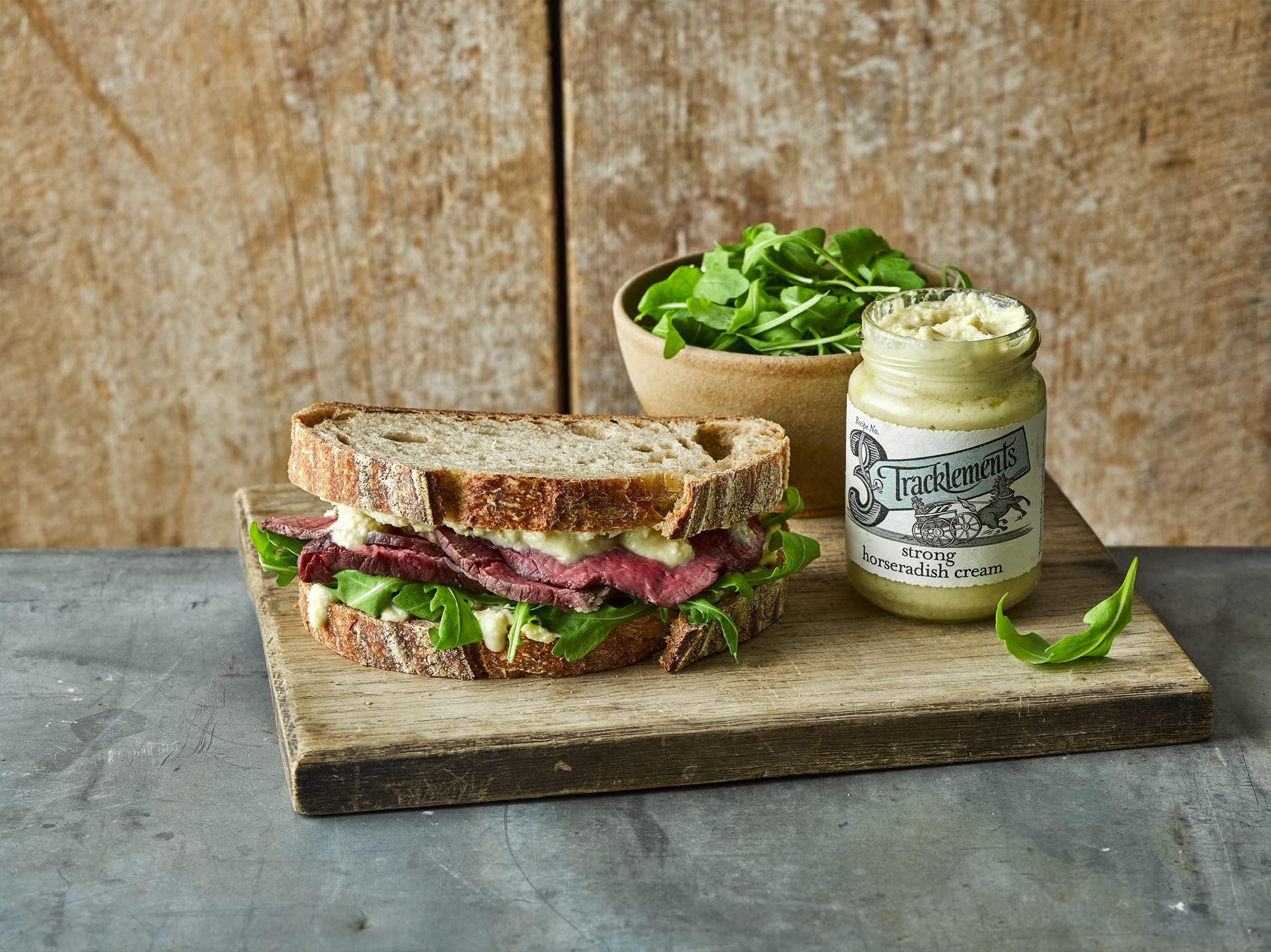 Tracklements Strong Horseradish Cream - Vegetarian, Gluten Free | 140g Jar (Pack of 2) 4