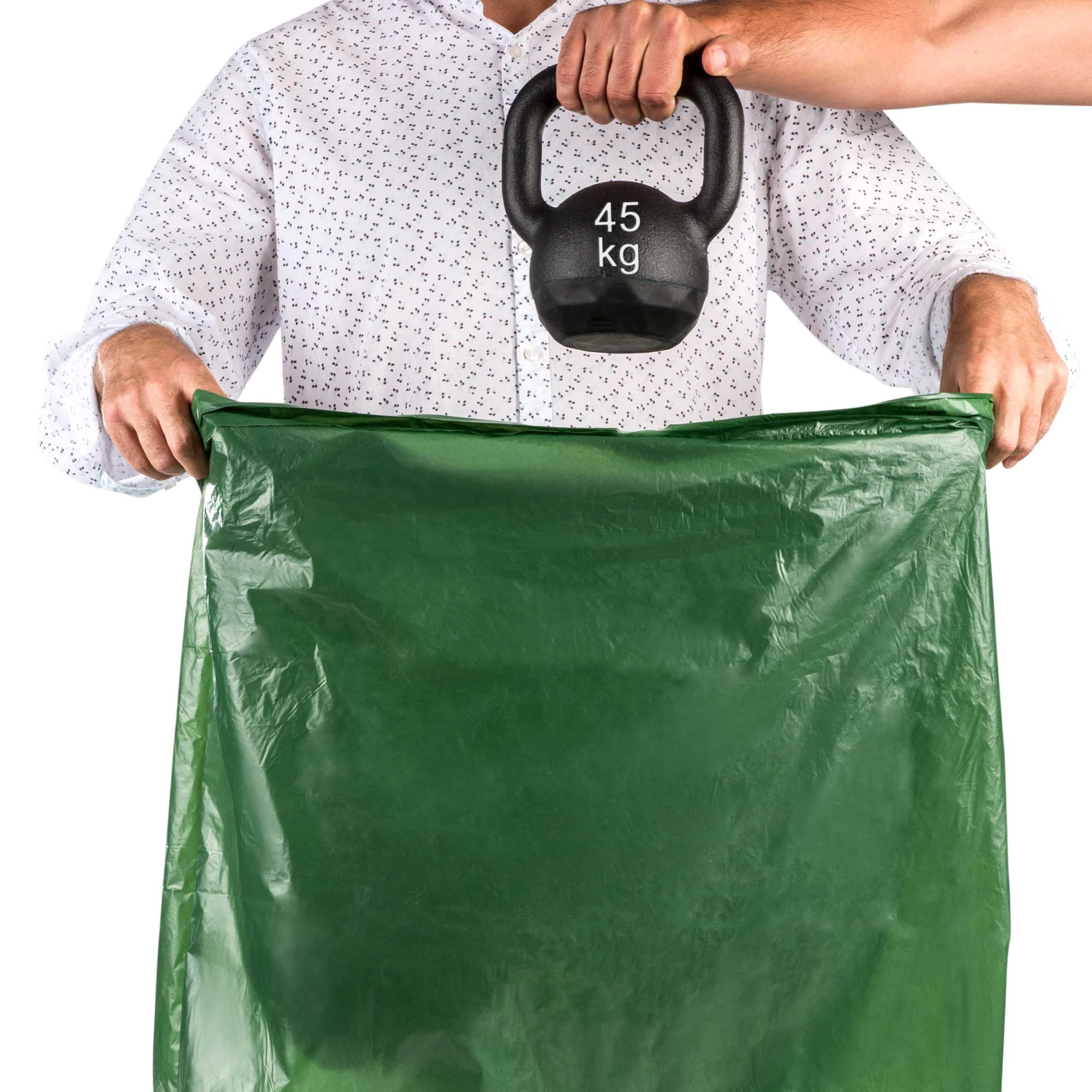 Relevo 100% Recycled Heavy Duty Bin Liners 50L - 30 Bags (70 x 75 cm), Green 4