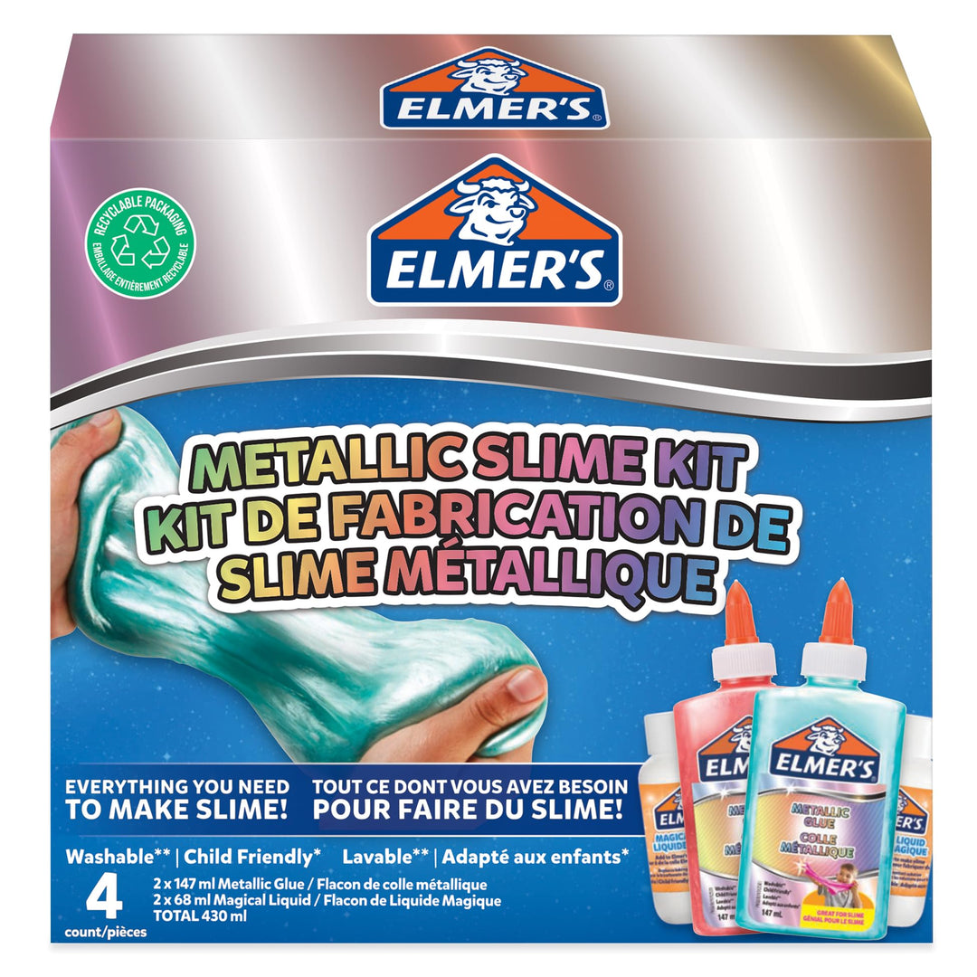 Elmer's Metallic Slime Kit - Arts & Crafts Toy for Kids with Shimmering Slime Ingredients