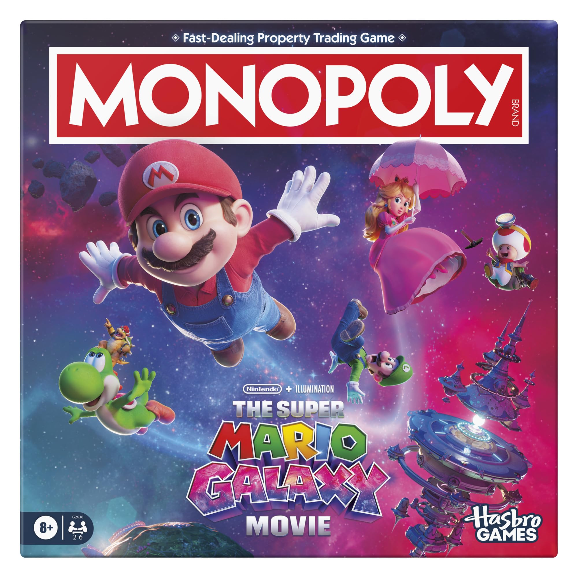 Monopoly: The Super Mario Galaxy Movie Edition Board Game - Family Fun for Ages 8+ | 2-6 Players 1