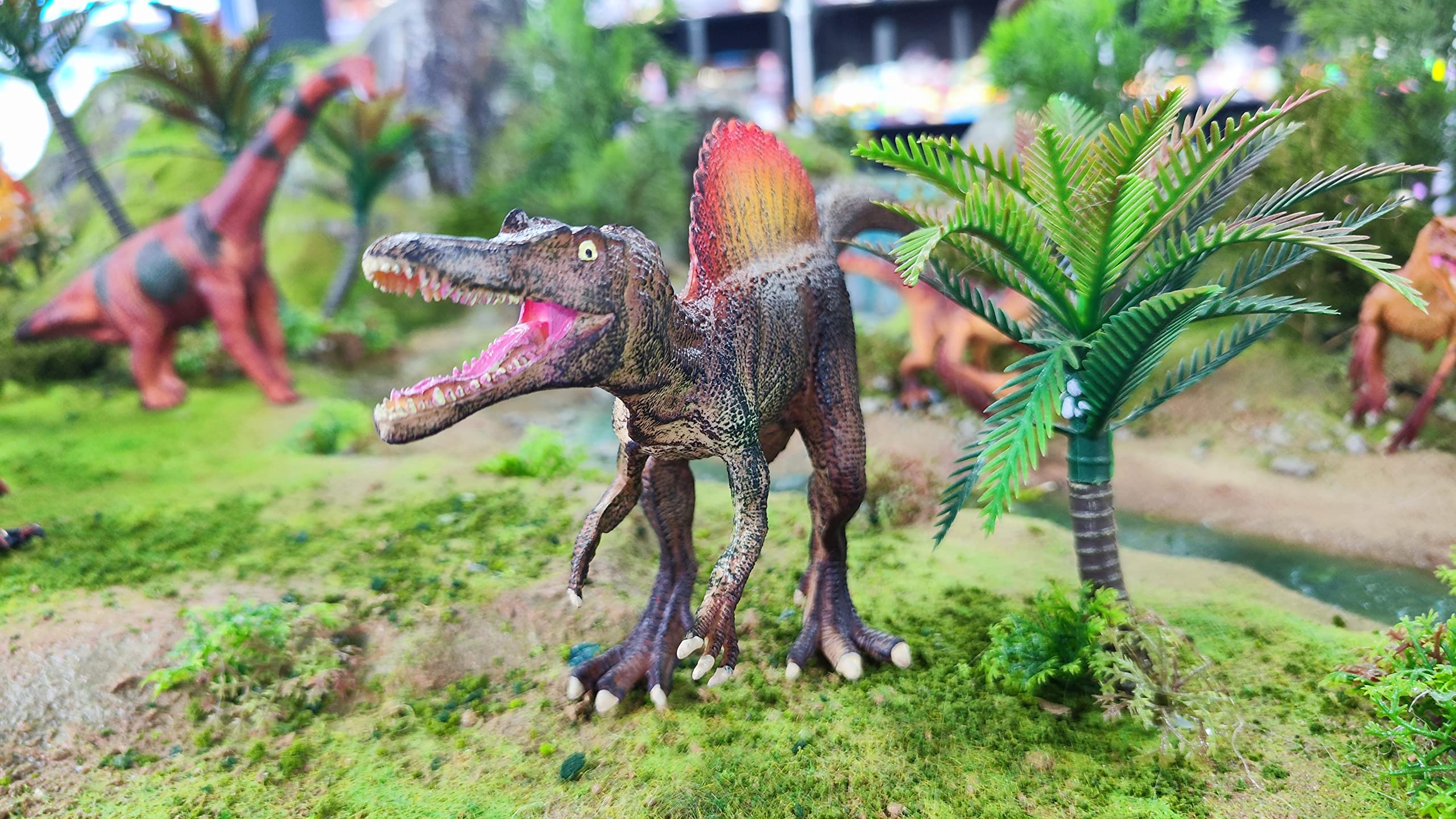 Zappi Co Spinosaurus Dinosaur Figure Toy - Realistic Detail | 27cm Length | TPR Material 3