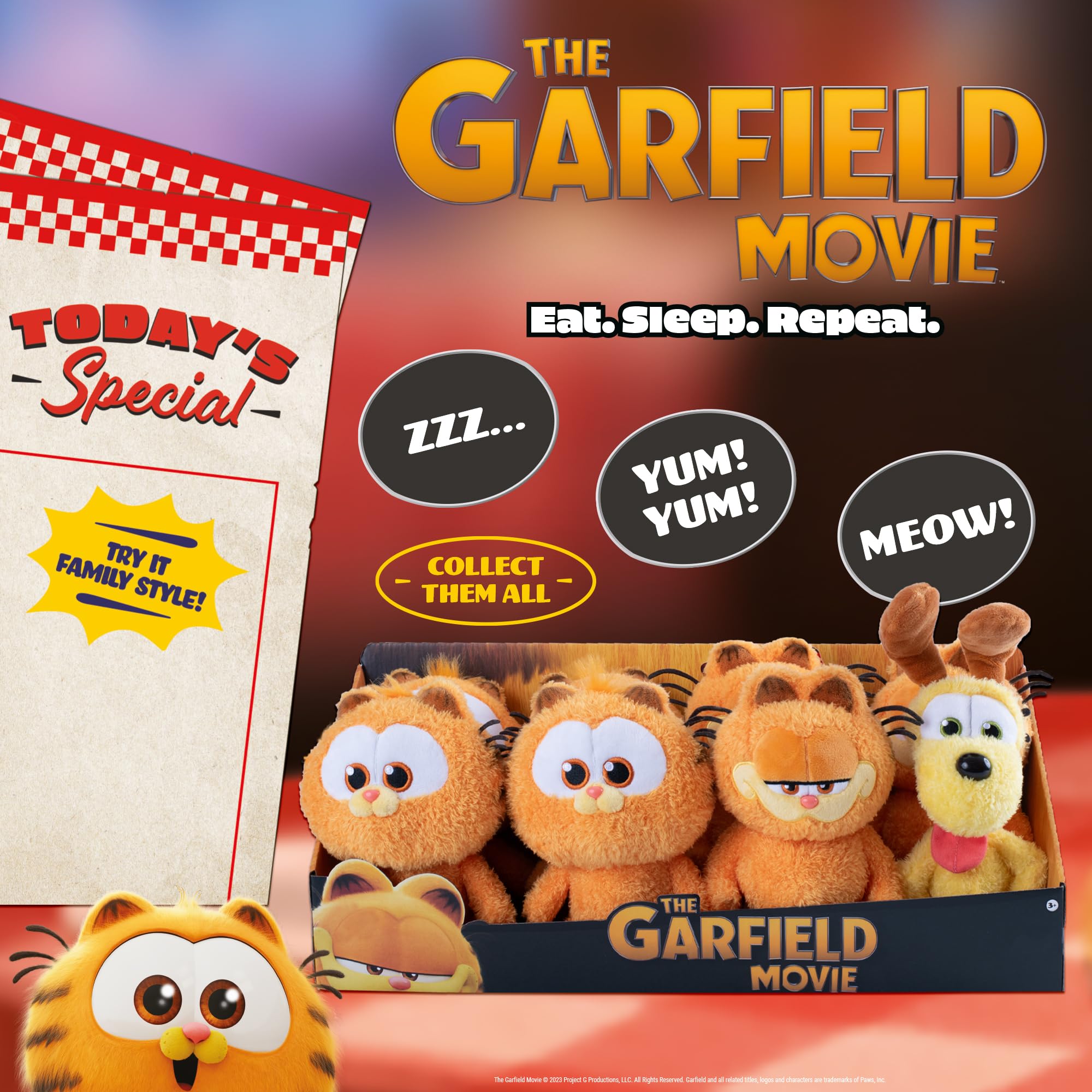 Animagic The Garfield Movie Odie Classic 8' Stuffed Plush Toy | Ages 3+ 3
