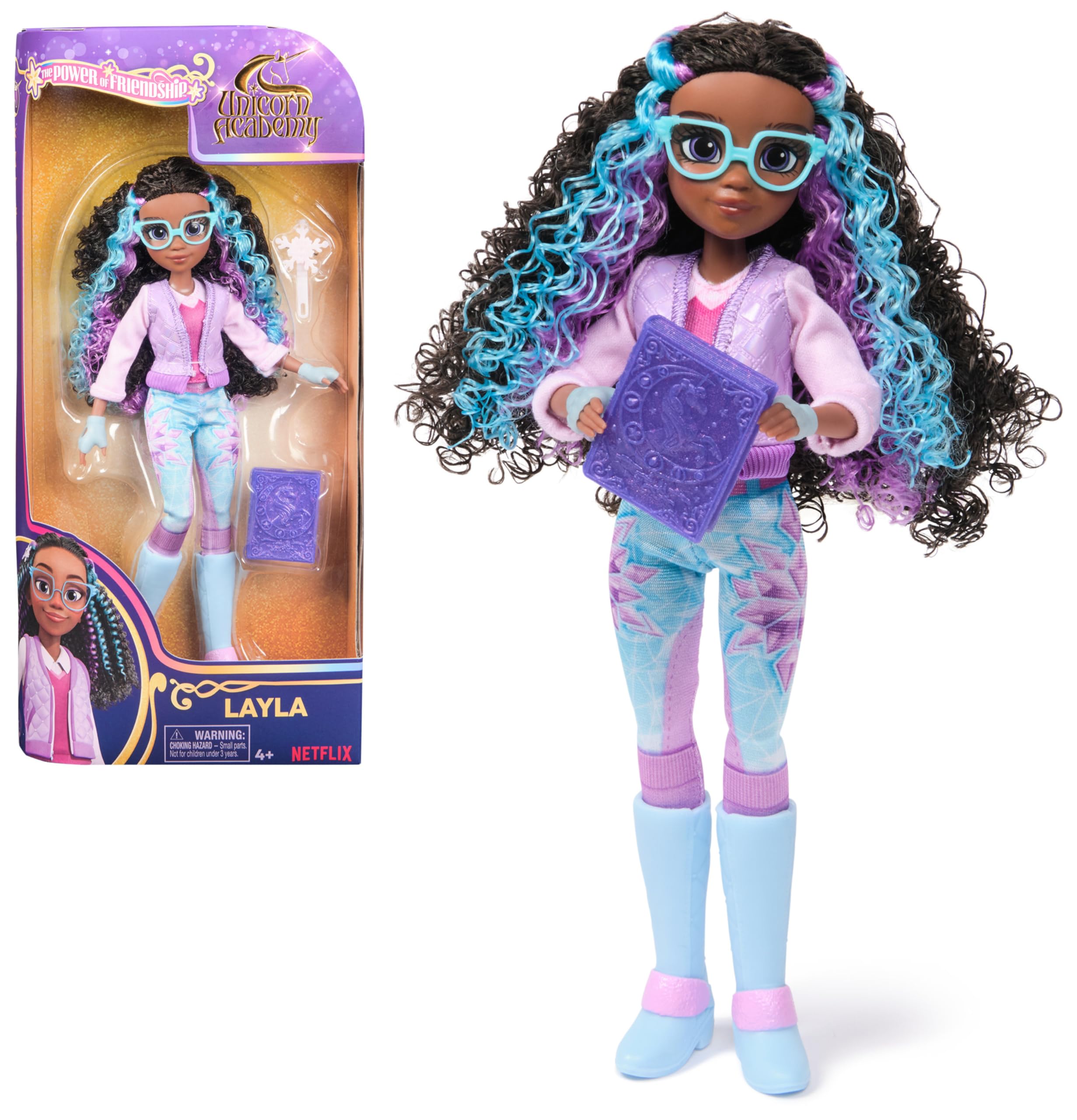 Unicorn Academy Layla Doll - 9.5 Inch Fashion Doll with 5 Accessories & Sparklebook | Ages 4+ 1