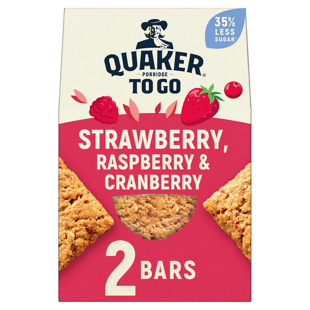 Quaker - Mixed Berries Porridge To Go Breakfast Bars 2x55 g