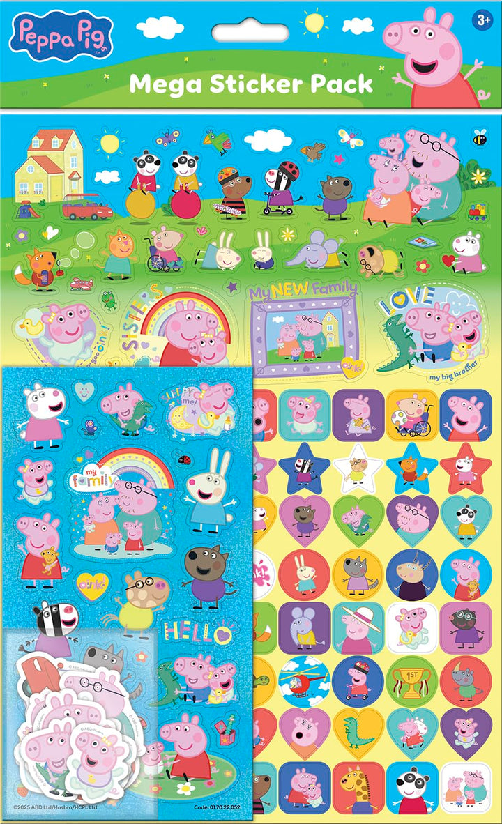 Paper Projects Peppa Pig Family Mega Sticker Pack - Evie the New Baby Sister Stickers