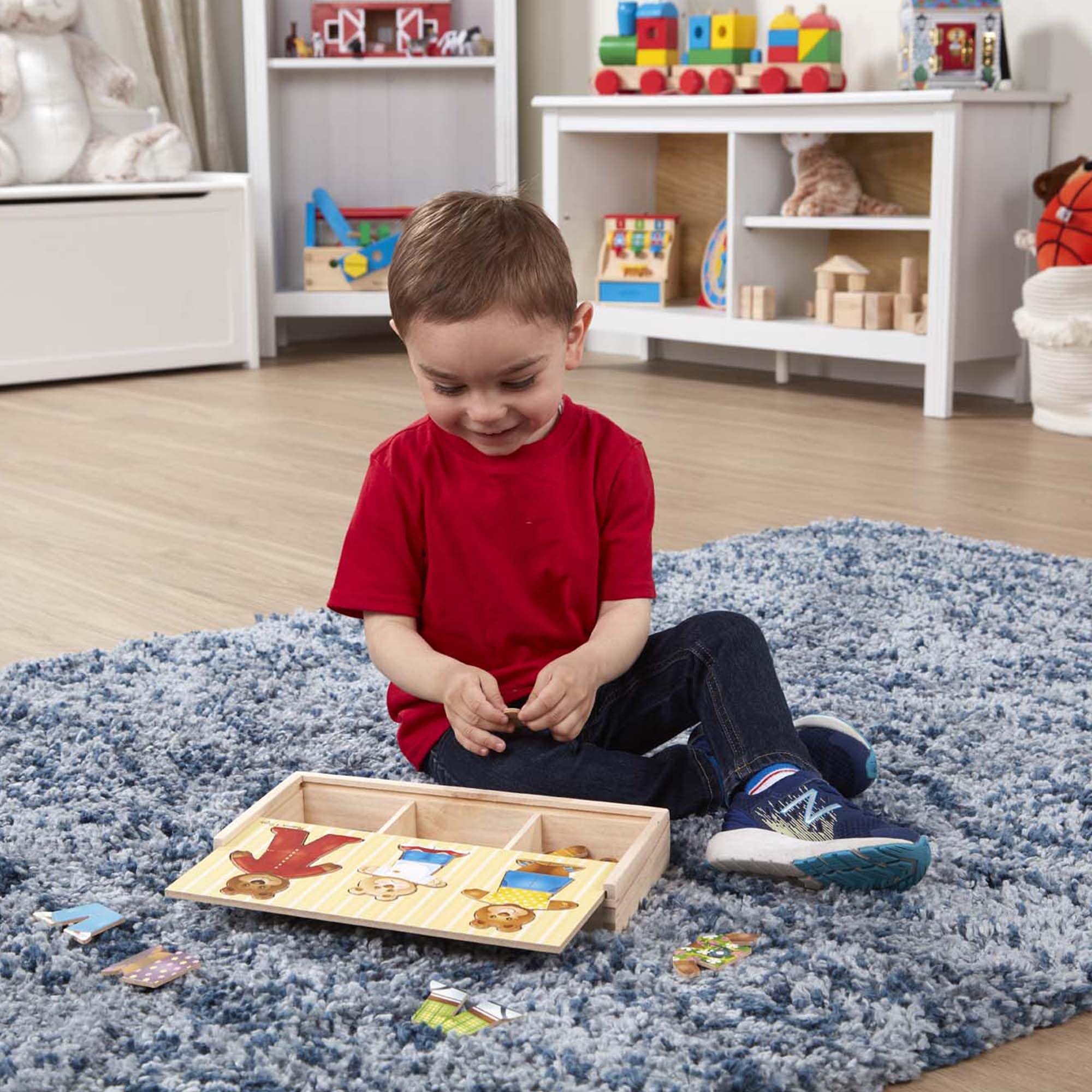 Melissa & Doug Bear Family Dress-Up Puzzle - 45 Mix-and-Match Wooden Pieces | Ages 3-6 2
