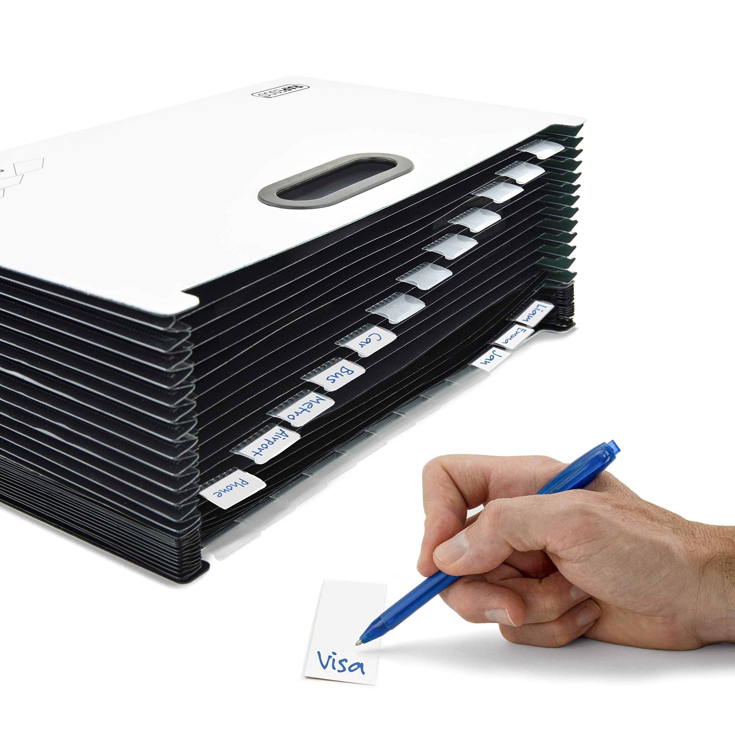 RAPESCO 1622 SupaFile Plus - 26-Part A4+ Expanding File Organiser | 1300 Sheet Capacity | White/Black 3