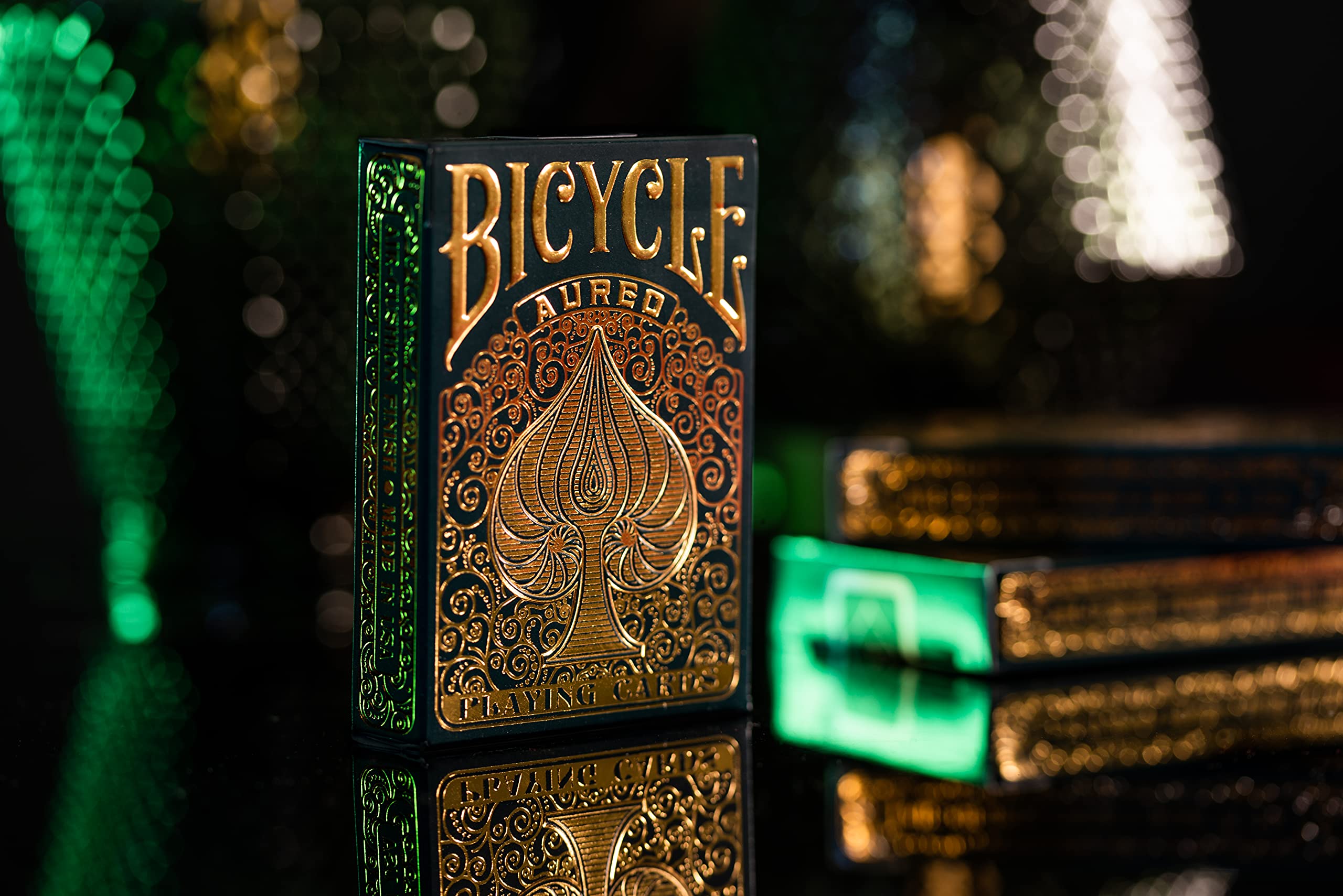 Bicycle Aureo Playing Cards - Black and Golden, Standard Size, Easy to Shuffle & Durable 3