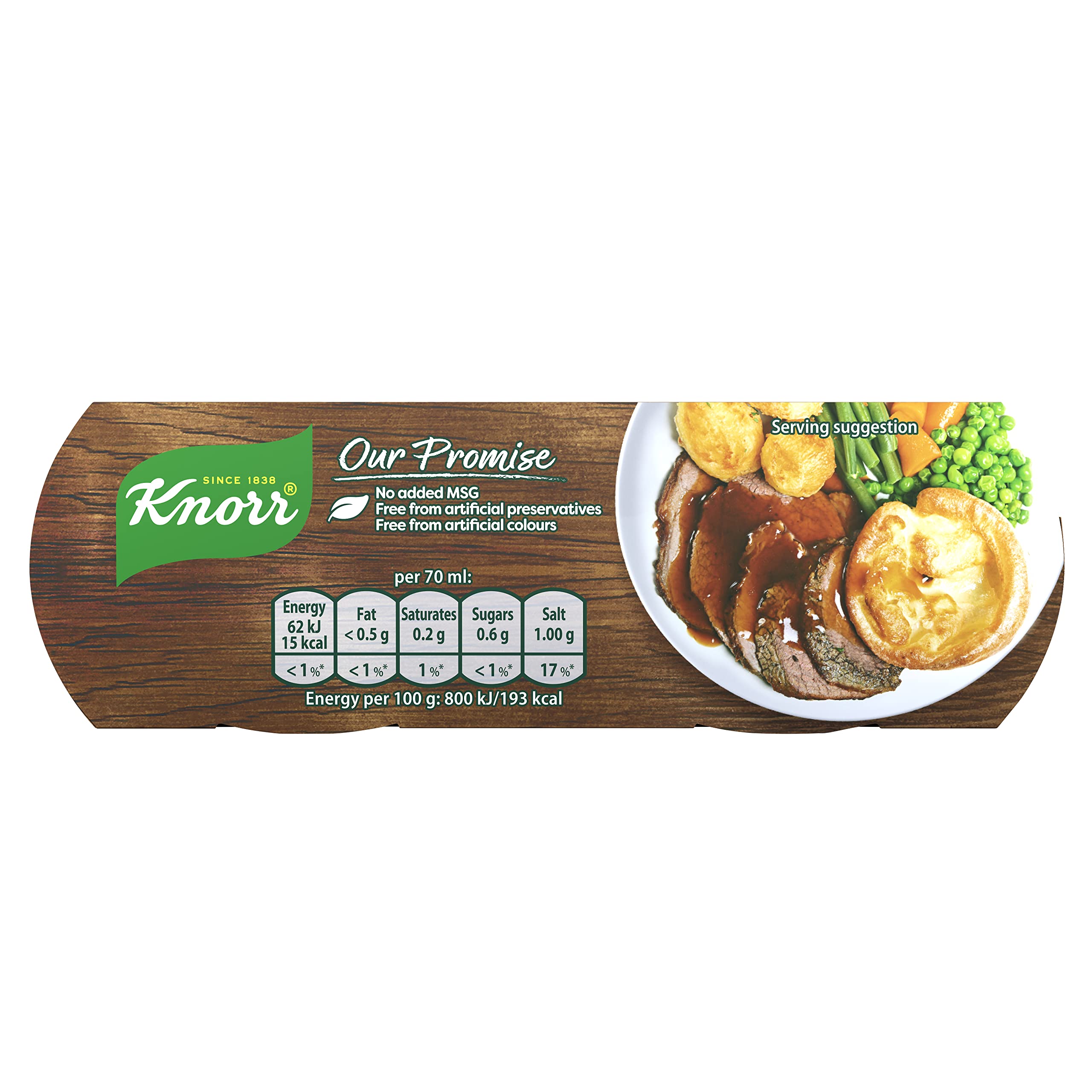 Knorr - Beef Gravy Pot 4x28g Free from Artificial Colours and Preservatives 5