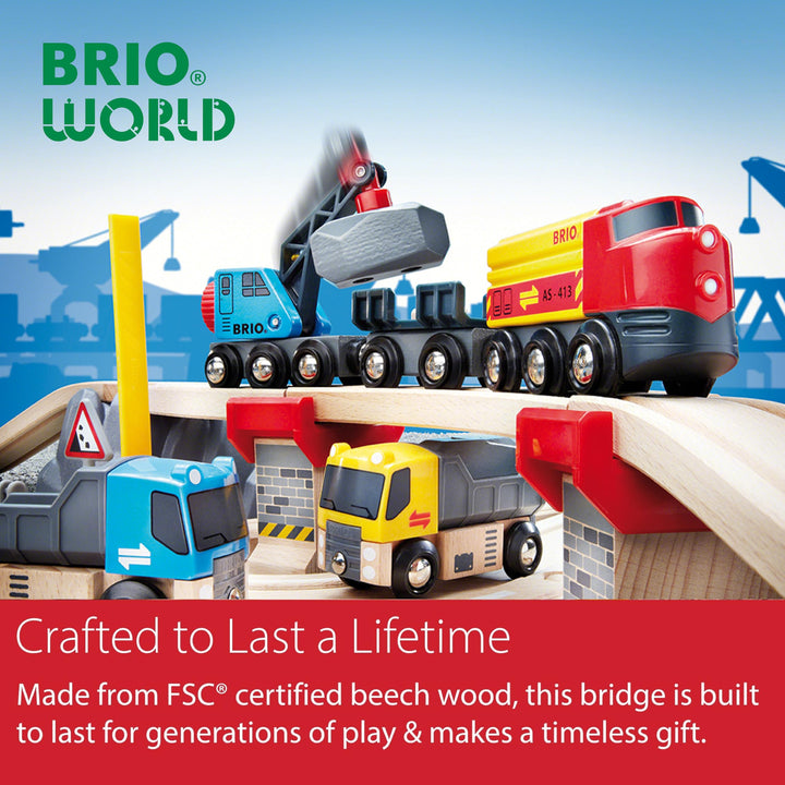 BRIO Collapsing Train Bridge for Kids - Compatible with BRIO Railway Sets