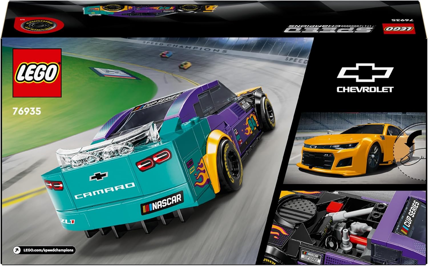 LEGO Speed Champions NASCAR Next Gen Chevrolet Camaro ZL1 Race Car Toy - Building Set for Ages 9+ 3