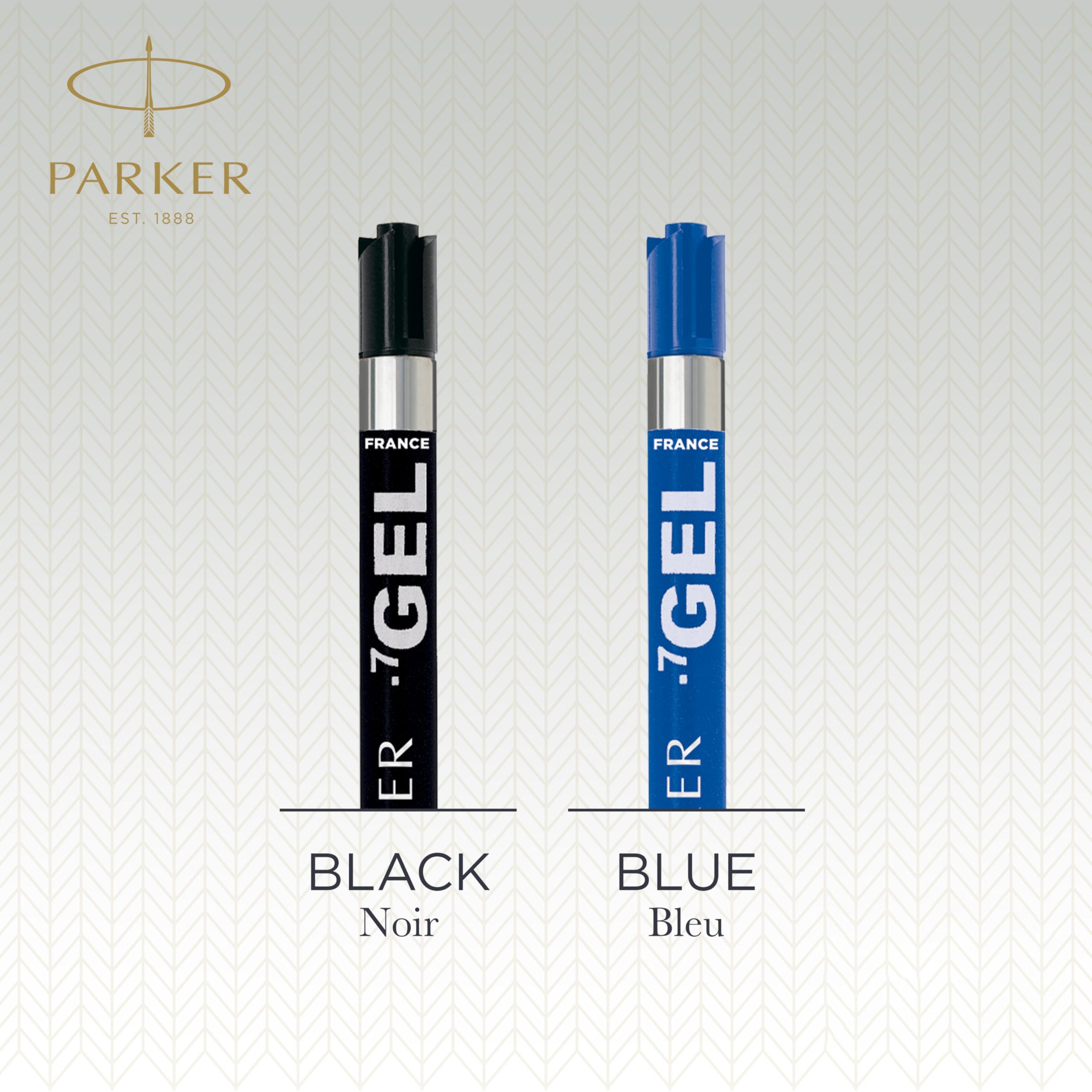 PARKER QUINK Gel Ink Refill - Fine Tip (0.5mm), Black Ink | Fits All PARKER Pens 7