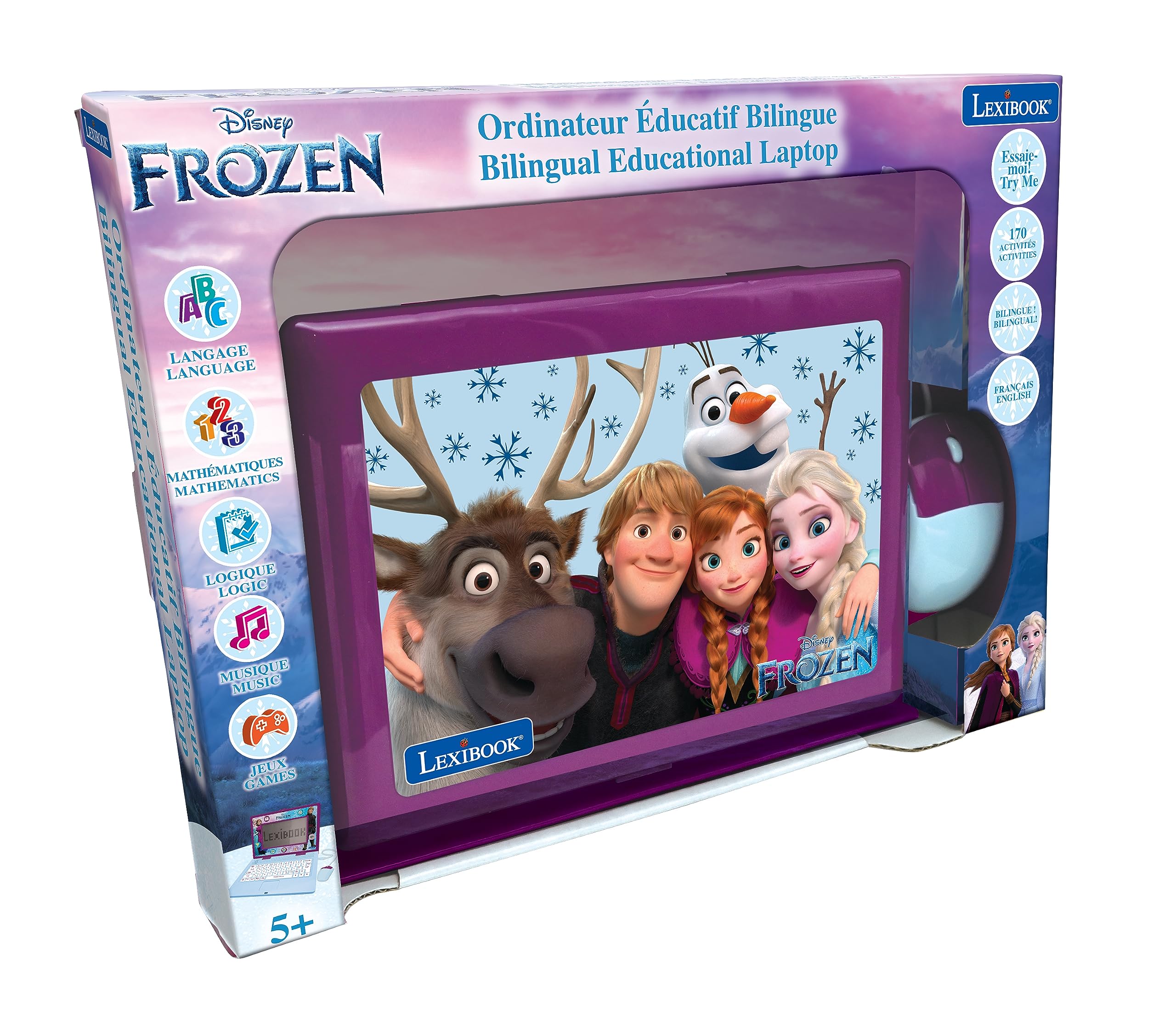 LEXIBOOK Frozen Bilingual Educational Laptop - English & French Learning for Kids 3