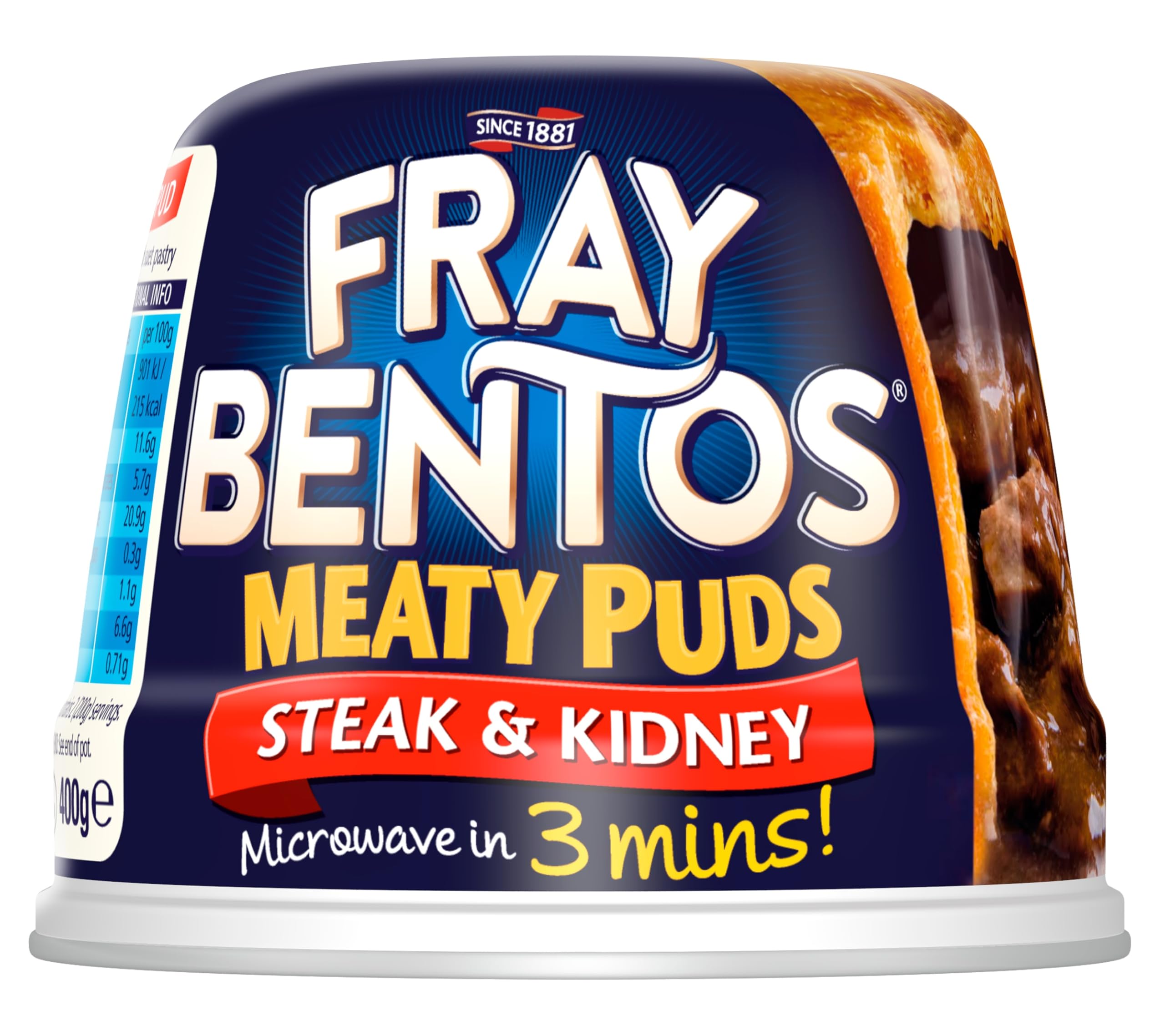 Fray Bentos Steak and Kidney Pudding - Ready in 3 Minutes | 400g 1