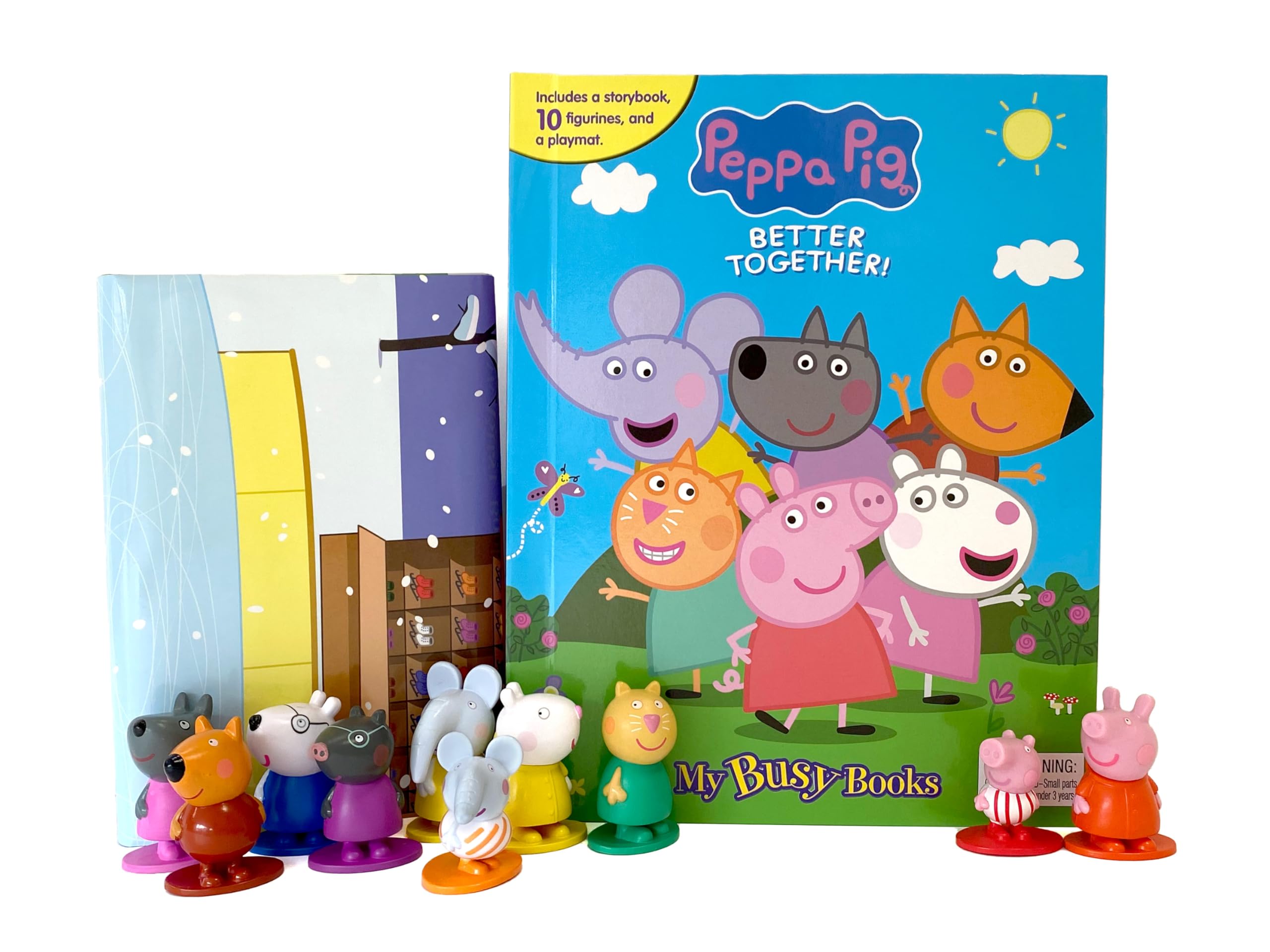 Phidal Peppa Pig Better Together My Busy Books - Storybook, 10 Figurines, Playmat | Kids Edition