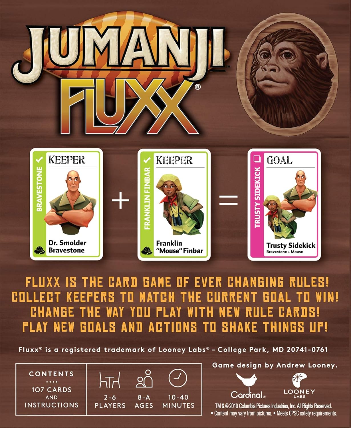 Looney Labs Jumanji Fluxx Kartenspiel – Gemischte Farben