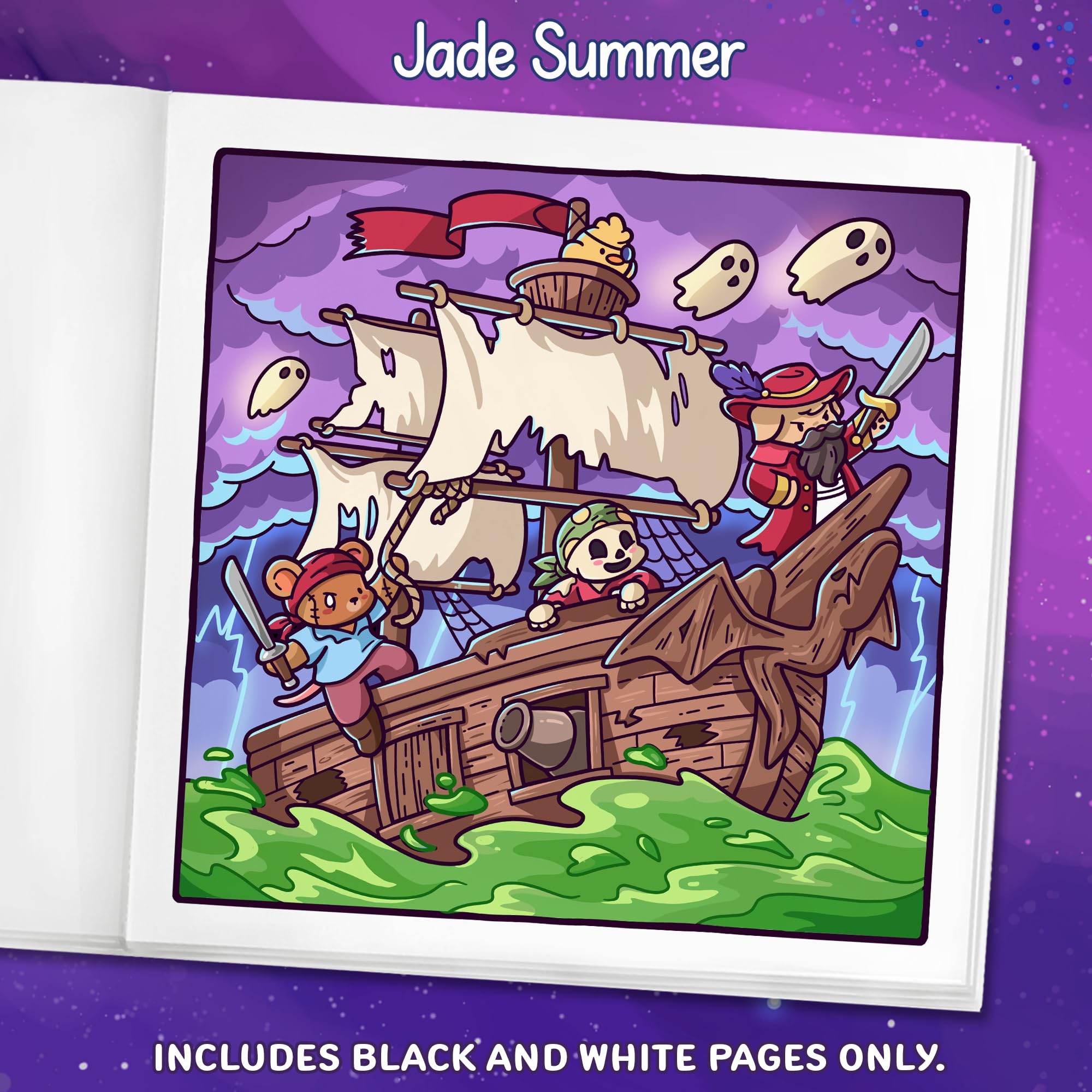 Spooky Places: Cozy Coloring Book for Adults and Teens with Cute and Creepy Designs by Jade Summer | 40 Images | Paperback 4