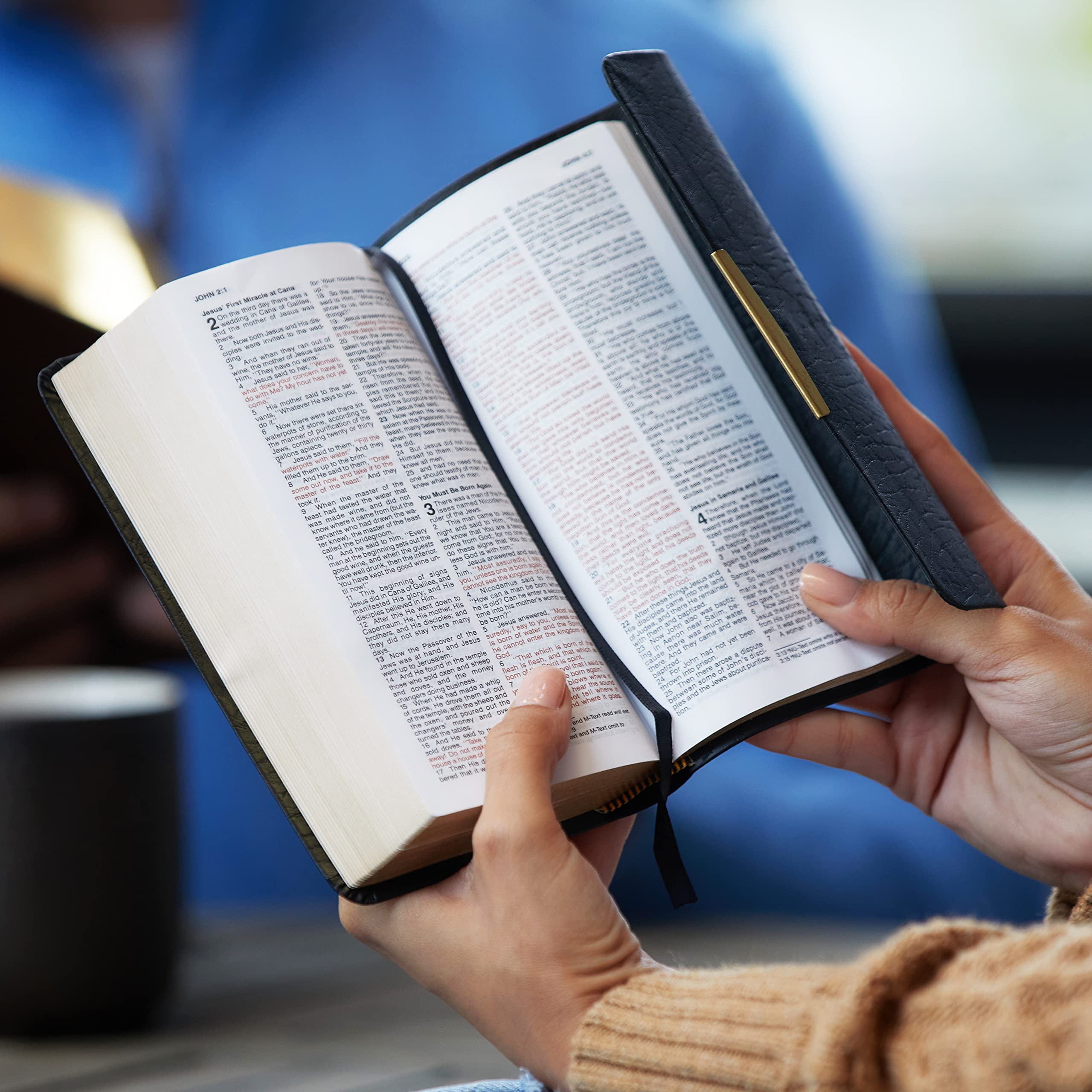 HarperCollins Old Testament - New King James Version Checkbook Bible | Snap Flap | Leather Bound 5