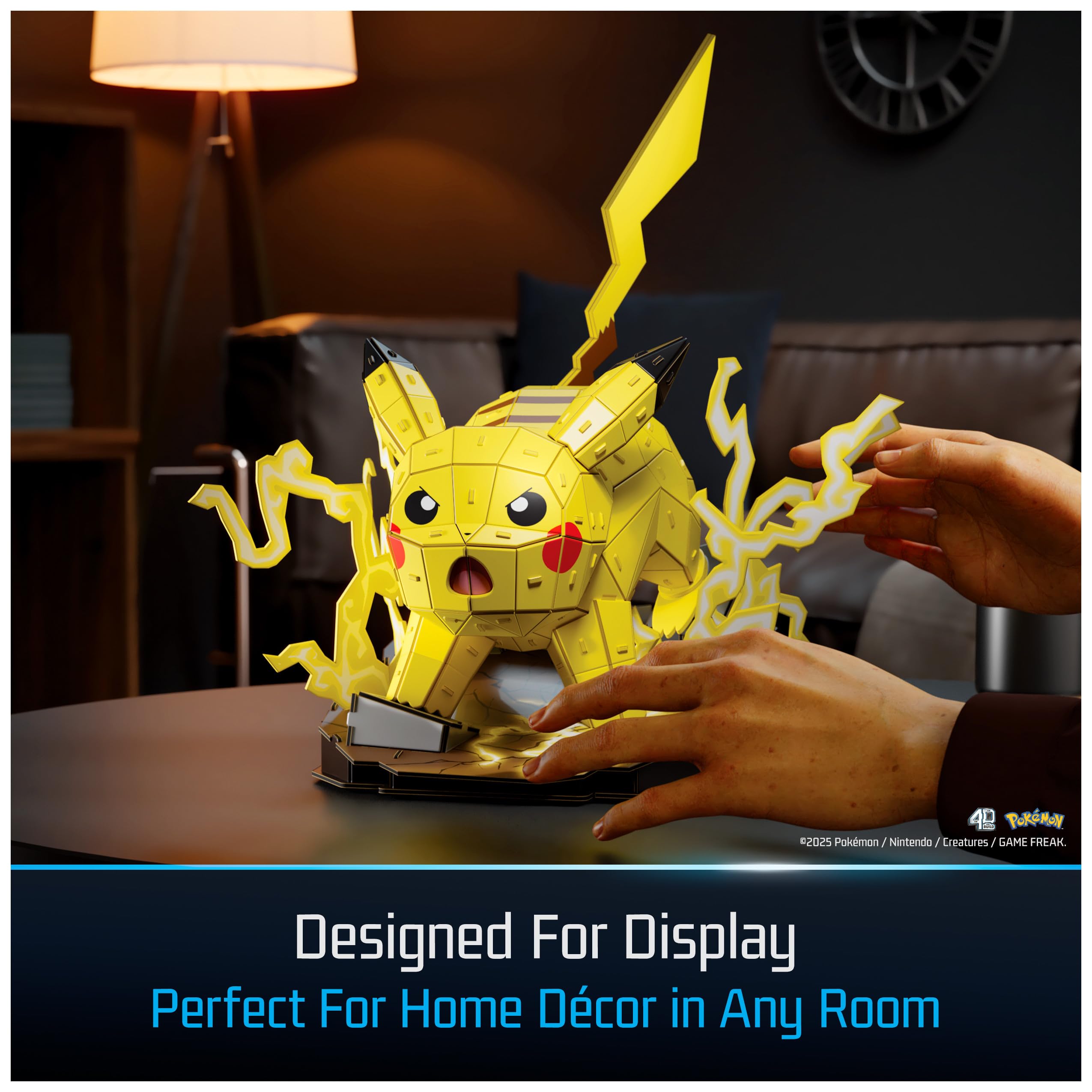 4D Build Pokémon Pikachu 3D Model Kit - 201 Pieces | Ages 12+ | 24.6 cm x 33 cm 5