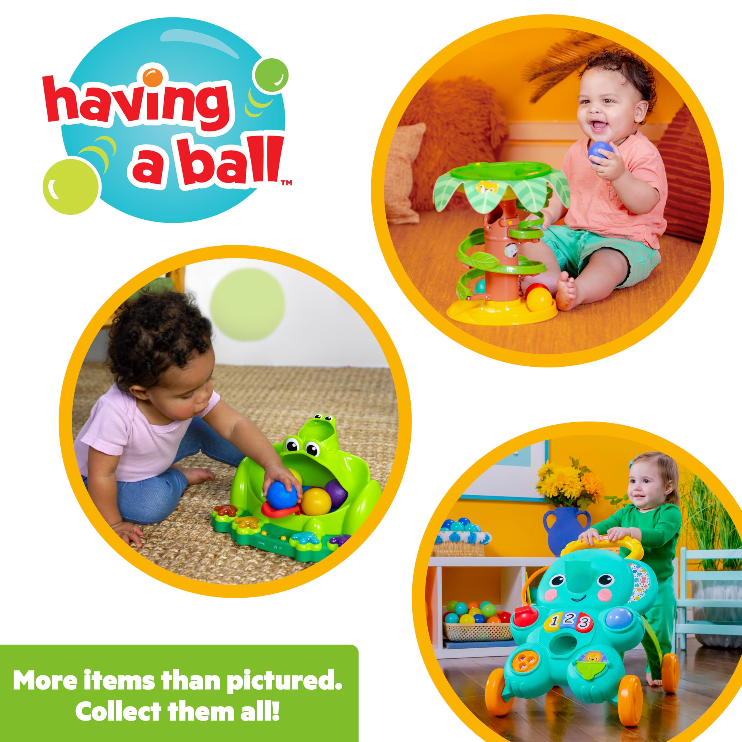 Bright Starts Poppin' Ball Frog Toy - Interactive Ball Play for Babies 6M+ 4