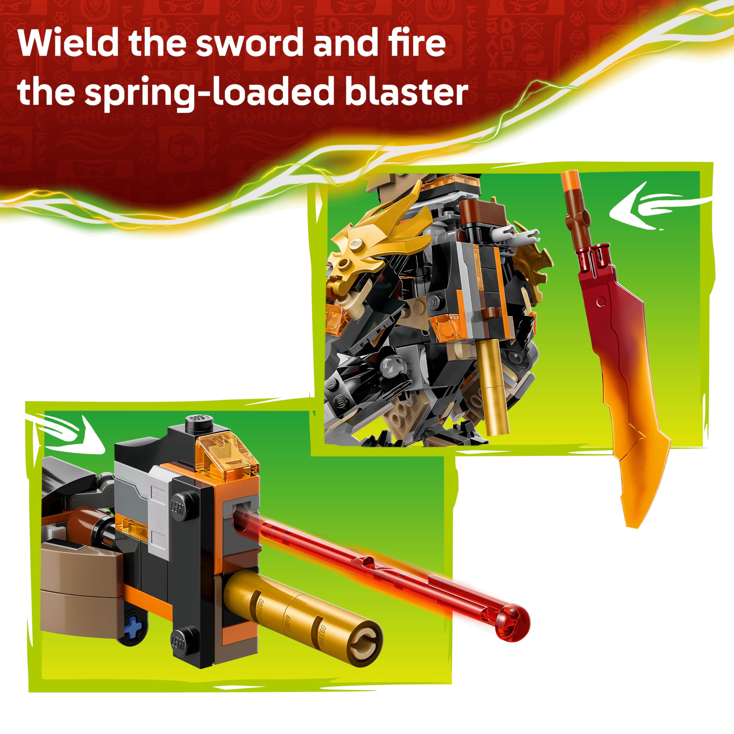 LEGO NINJAGO Cole's Mission Mech & Dragon Zane Building Set 71854 for Ages 7+ 4