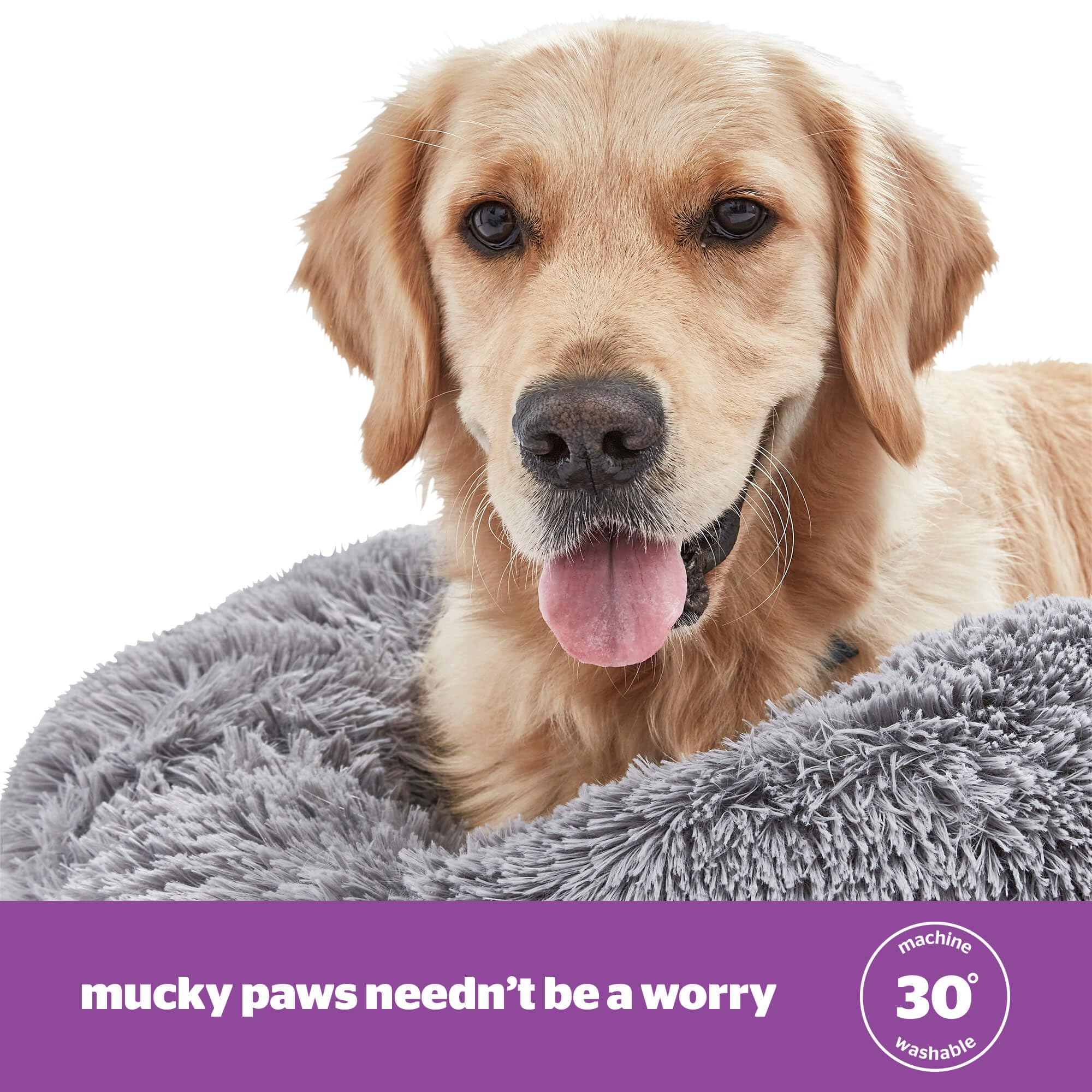 Silentnight Donut Calming Dog Bed - Grey, 70 x 20 cm | Anxiety Relief | Machine Washable 7