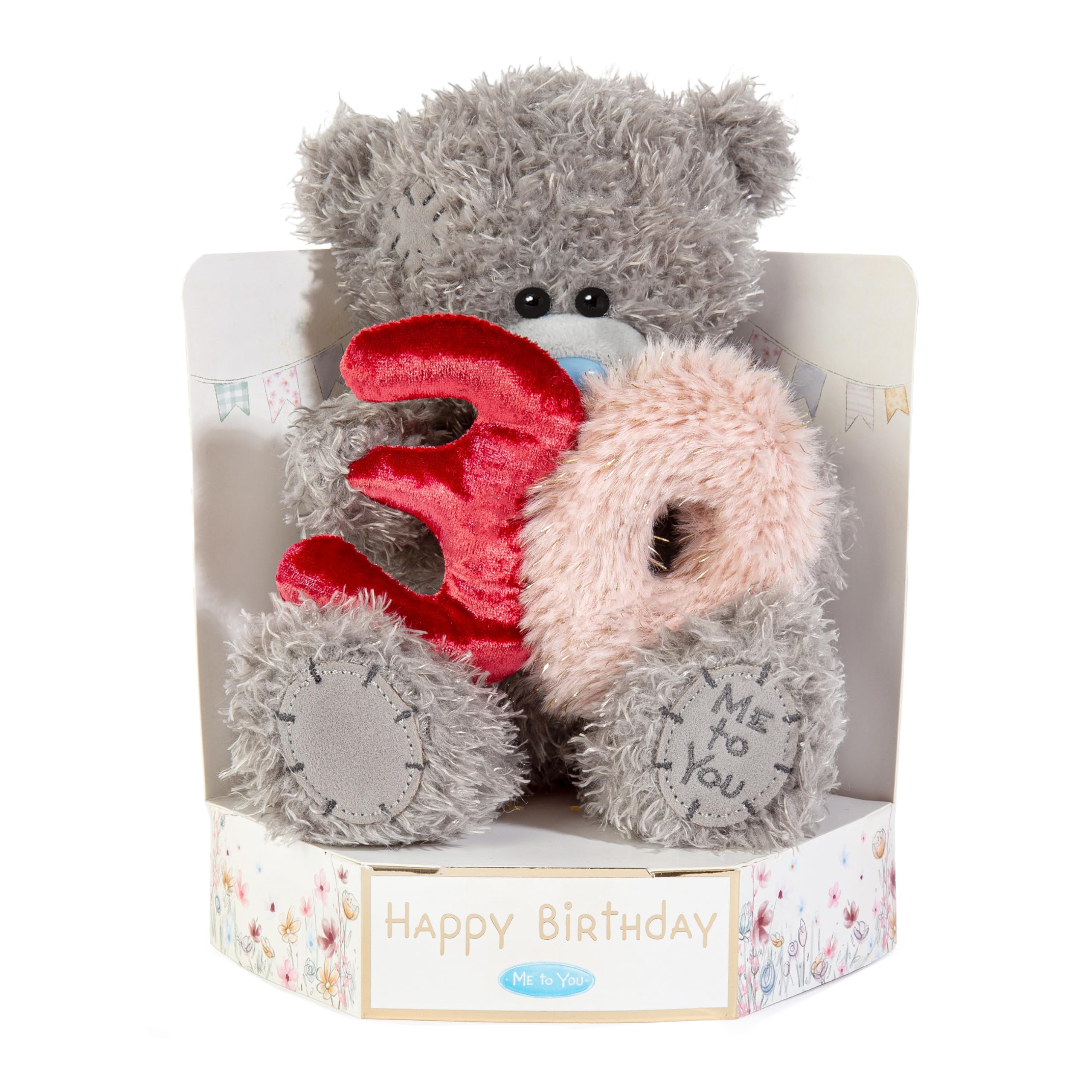 Me To You Tatty Teddy 30th Birthday Bear Plush | 15cm High | Soft Grey Fur 1