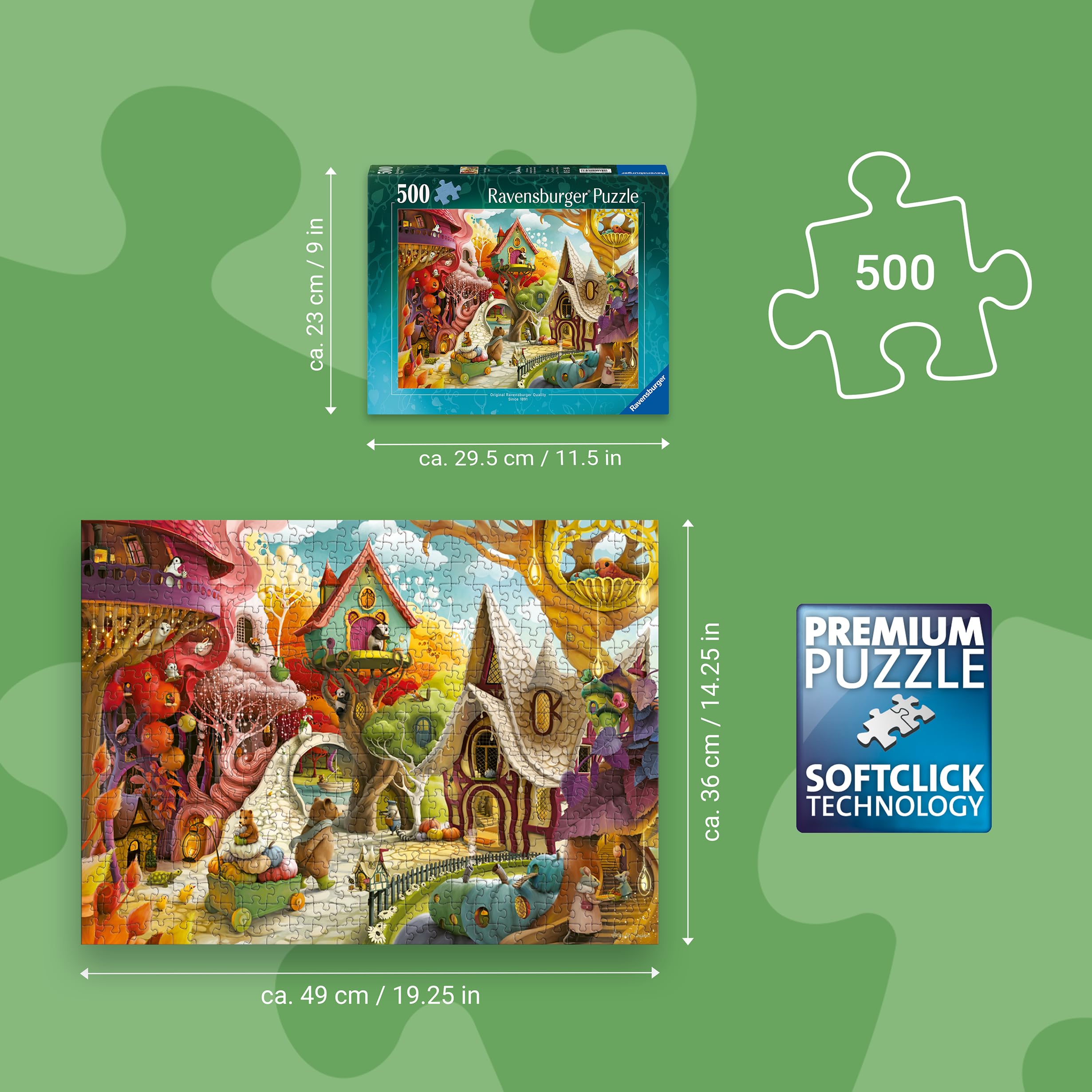 Ravensburger Home Sweet Home Puzzle - 500 Pieces | Artwork by Demelsa Haughton | FSC Certified 3