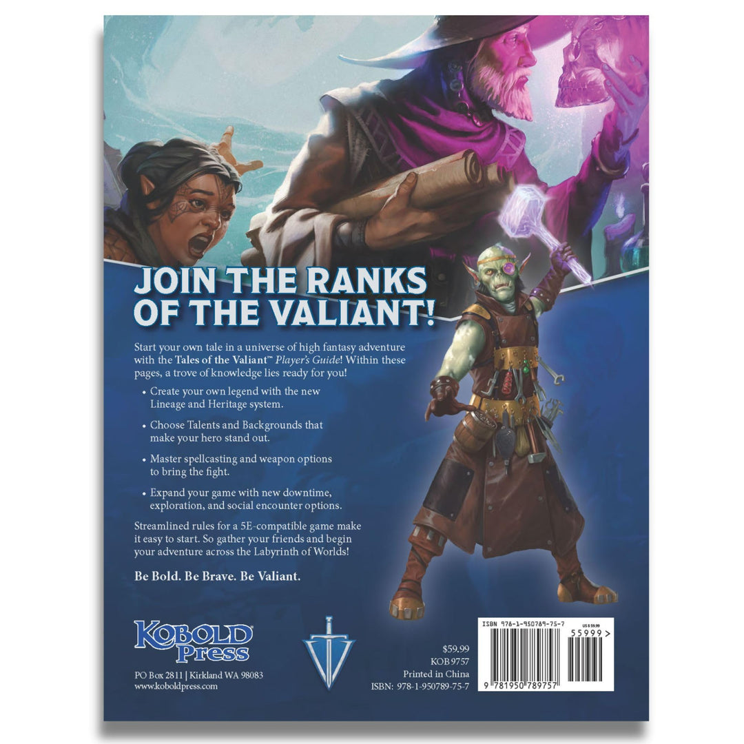 Kobold Press Tales of the Valiant RPG - Player's Guide Limited Edition Hardcover (9764)