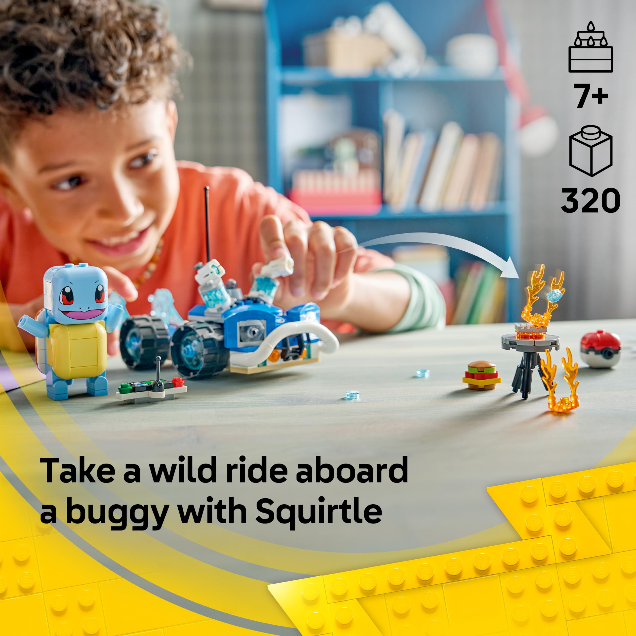 LEGO Pokémon SMART Play: Trainer’s Buggy Adventure with Squirtle Building Set (72156) | Ages 7+ 2