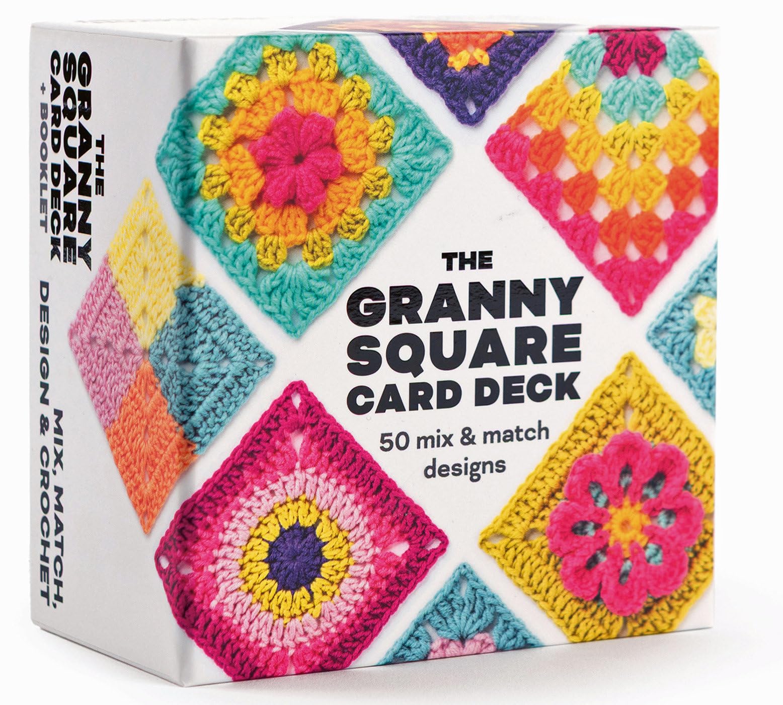 Search Press The Granny Square Card Deck - 50 Mix and Match Designs | Crochet Charts & Color Guide