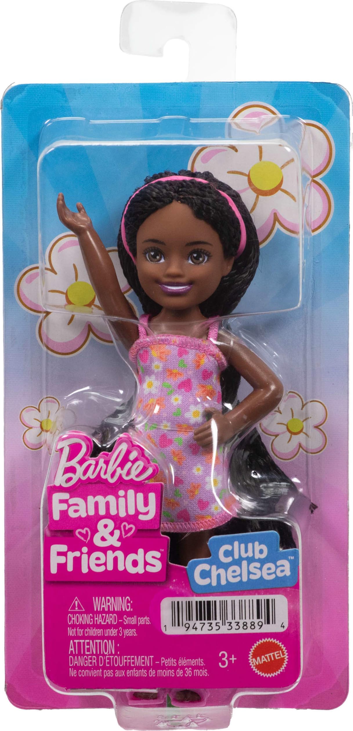 Barbie Club Chelsea Doll - 6-Inch Ari with Braided Hair & Purple Flower Dress 5