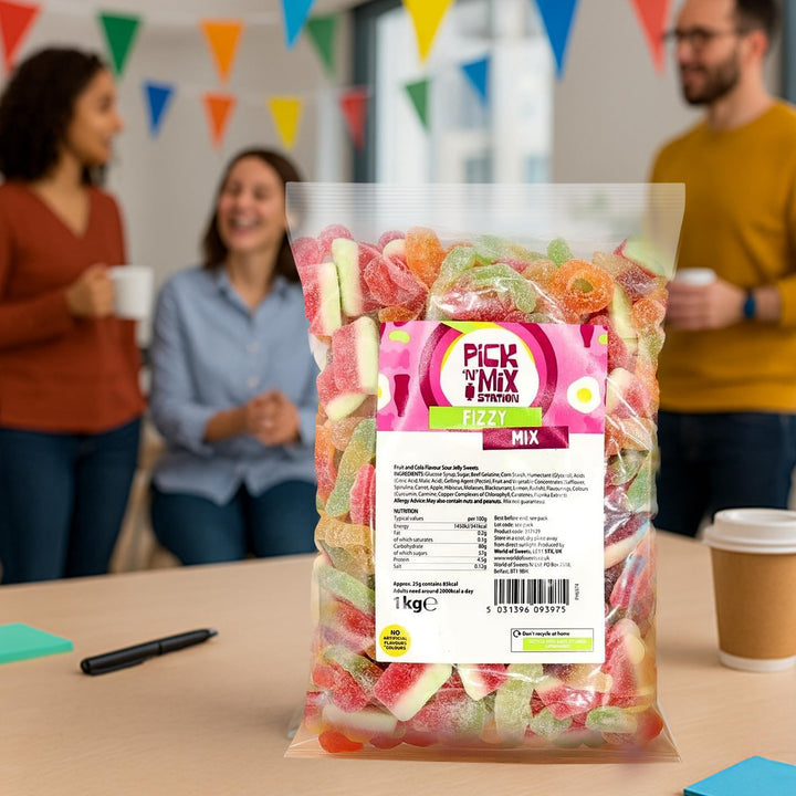 Bonds of London Pick 'n' Mix Station Fizzy Mix - Fruit & Chewy Sweets, 1 kg