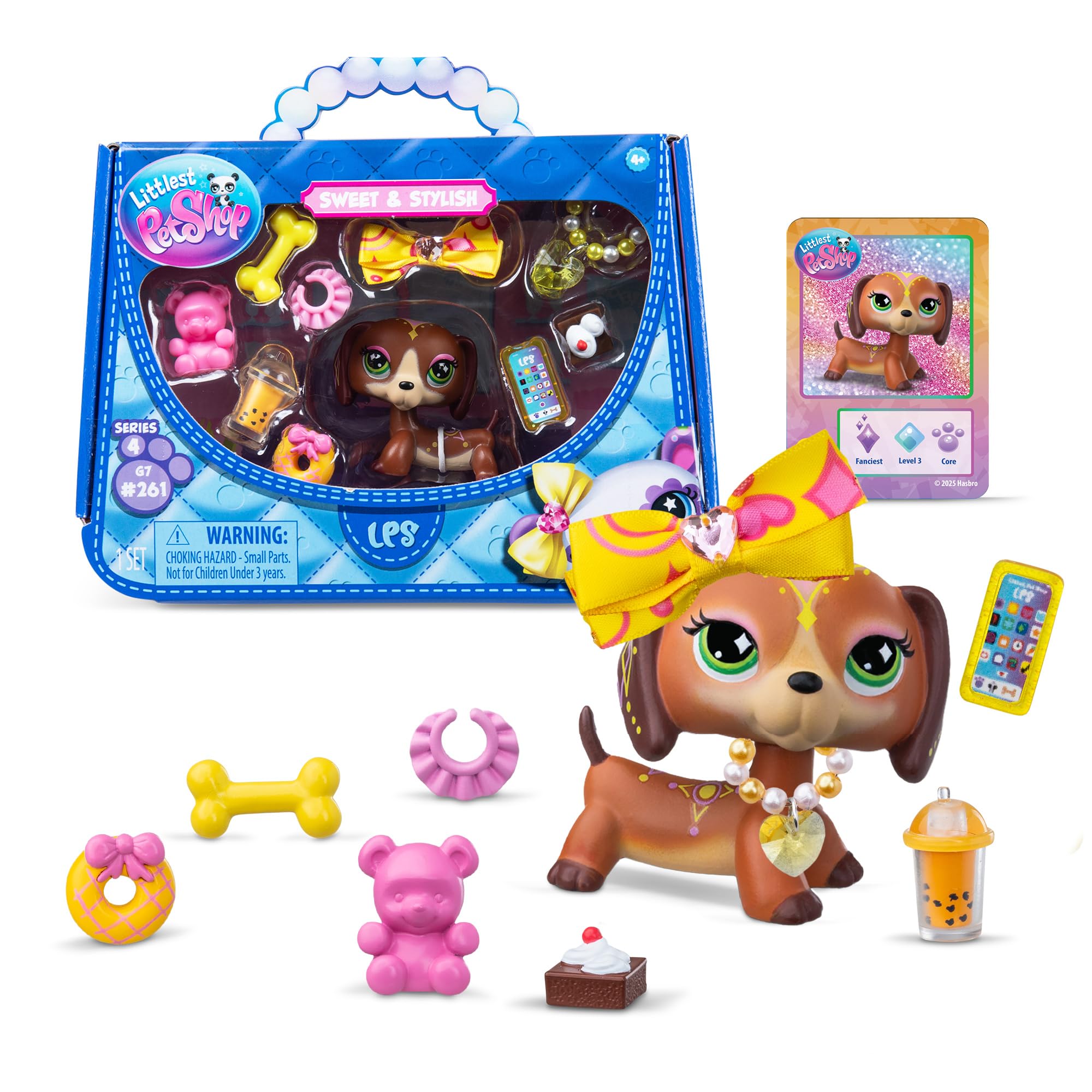 Littlest Pet Shop Sweet and Stylish Collection - Deluxe Dachshund Bobble Head Pet with Accessories 1