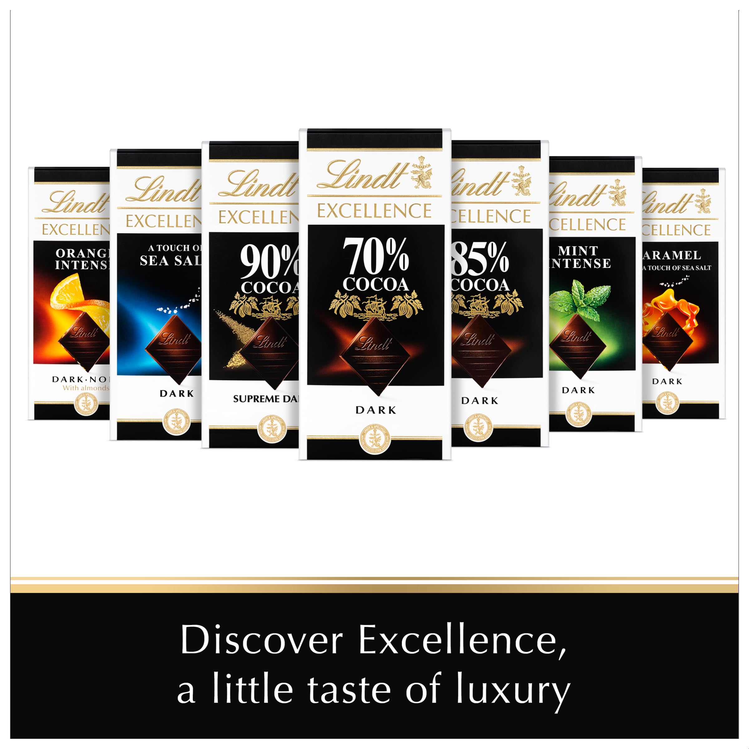 Lindt Excellence Dark Caramelised Hazelnut Chocolate Bar, 100g 4
