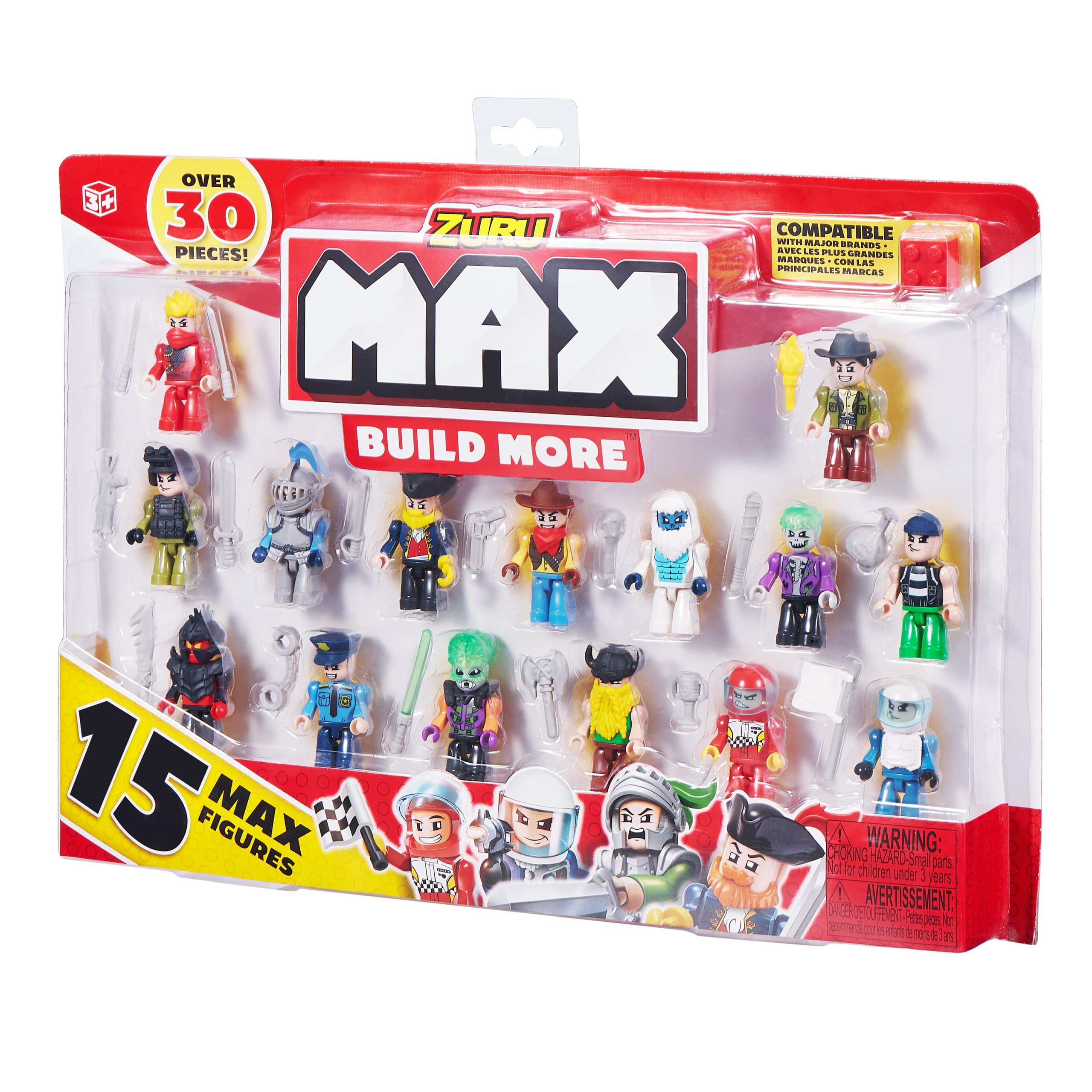 Max Build More ZURU Mini Figure Set - 15 Figures | Compatible with Major Brands | Ages 3+