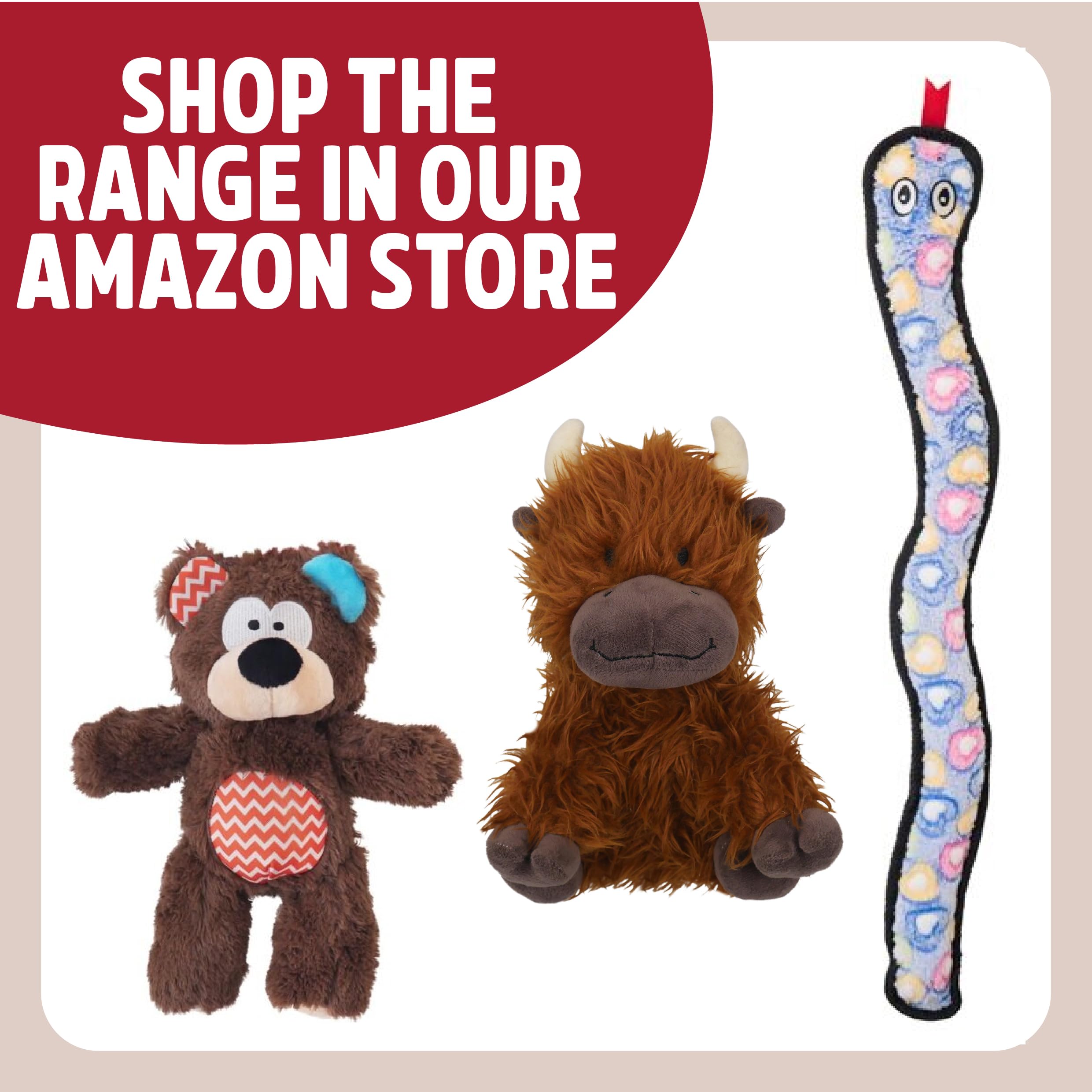 Rosewood Luxury Rope and Squeak Snake Plush Dog Toy | 69 cm Long | Durable for Tug & Chew 6